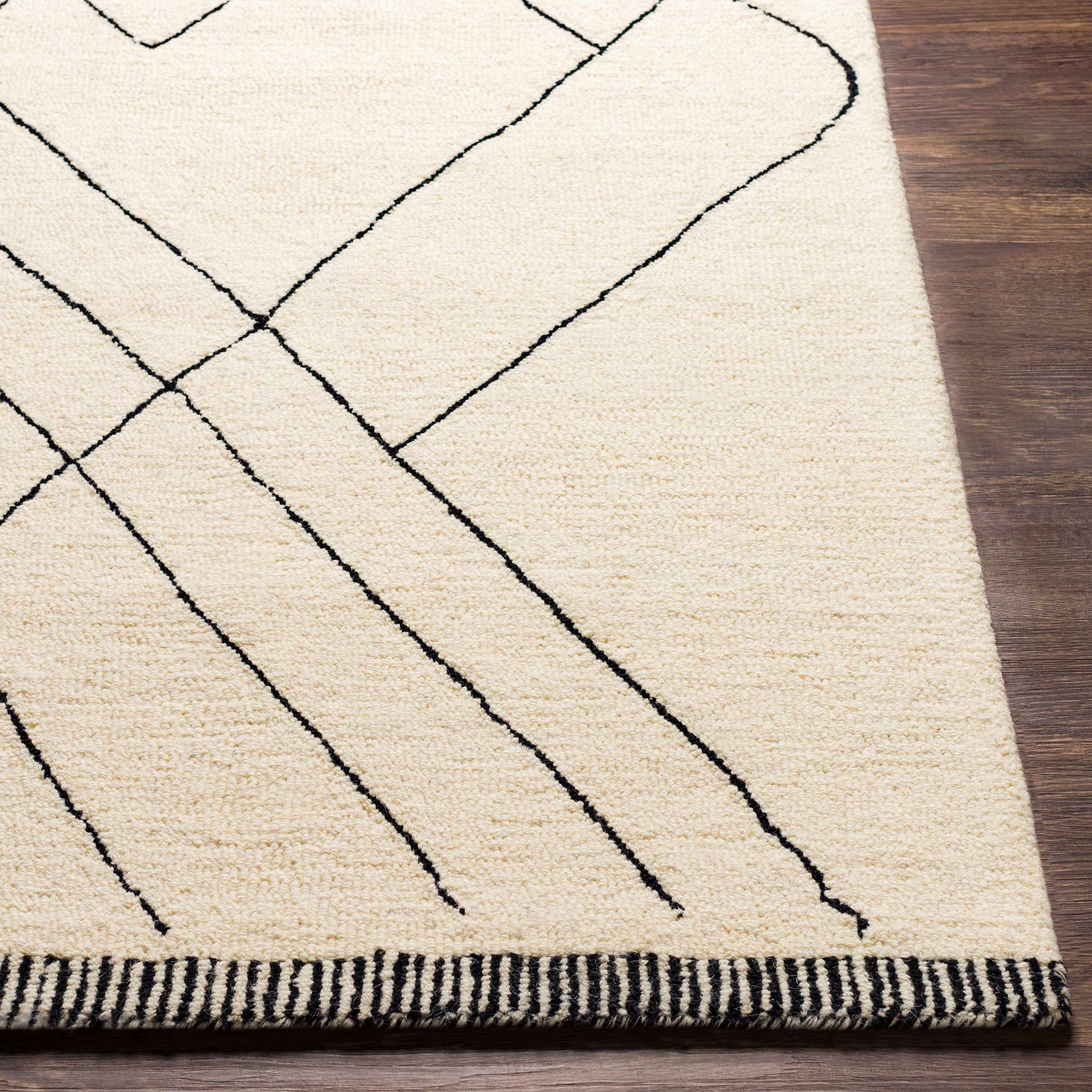 Alaca Arsenal Cream Wool Rug