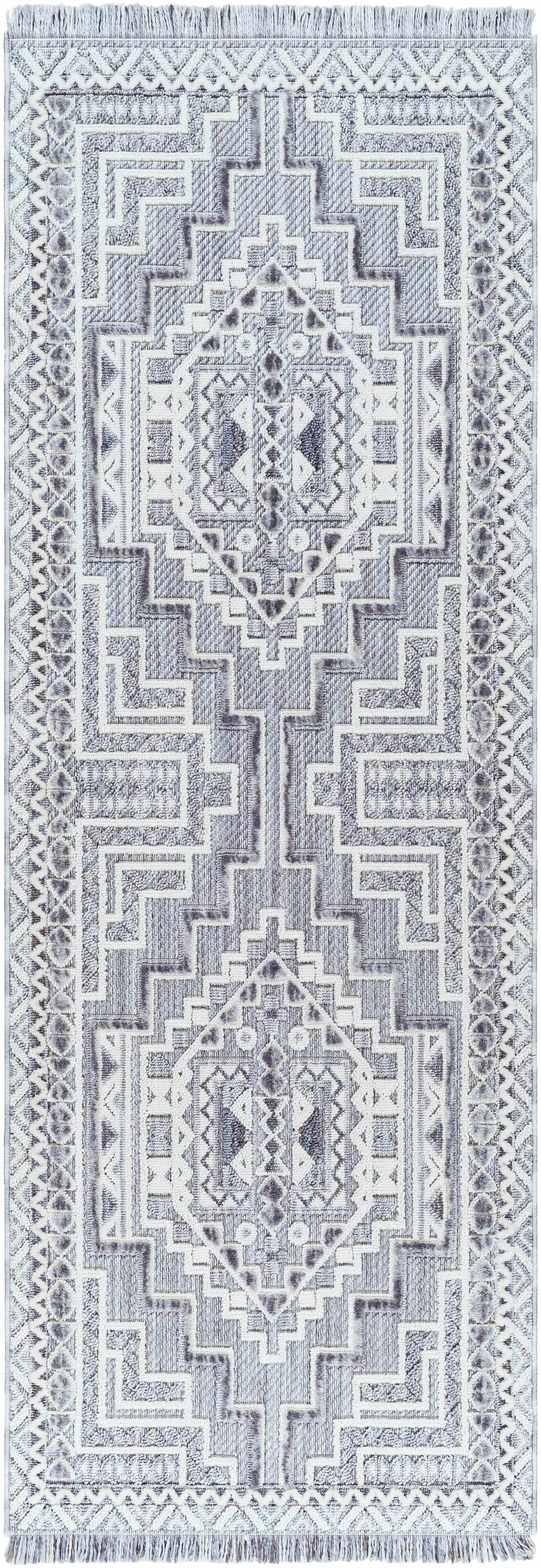 Alya Textured Medallion Fringe Rug - Limited Edition