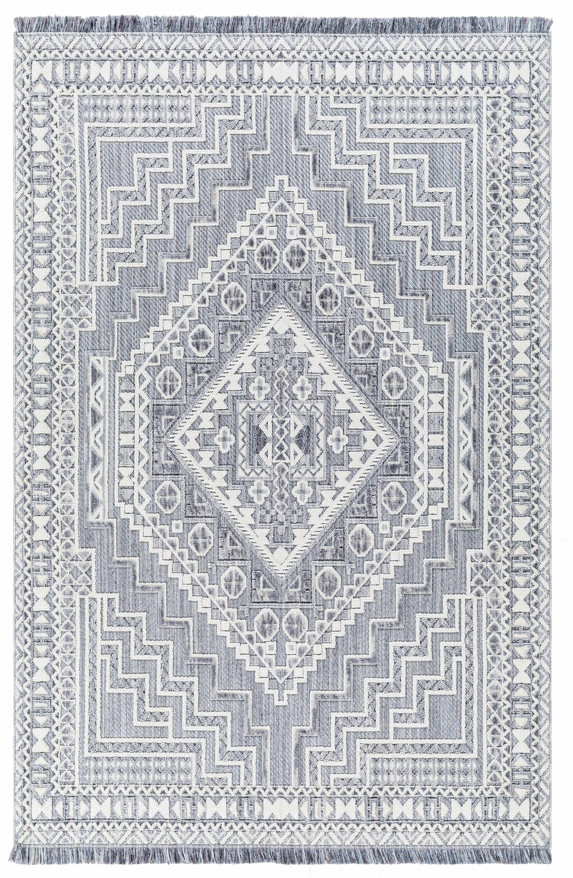 Alya Textured Medallion Fringe Rug - Limited Edition