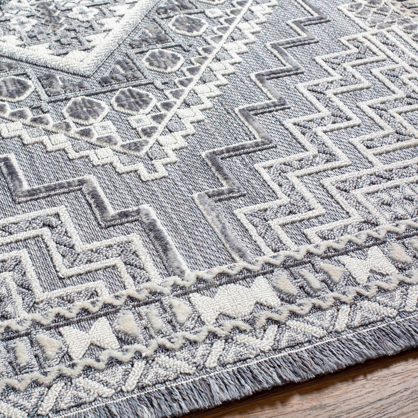 Alya Textured Medallion Fringe Rug - Limited Edition