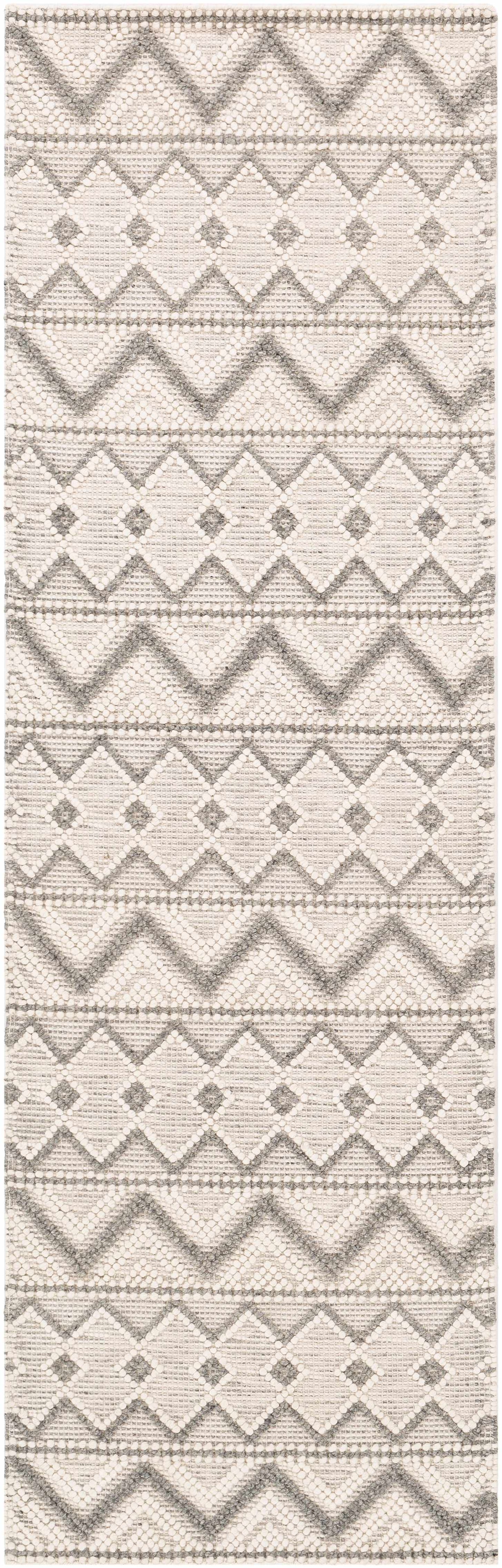 Whittington Gray&Cream Wool Rug - Clearance