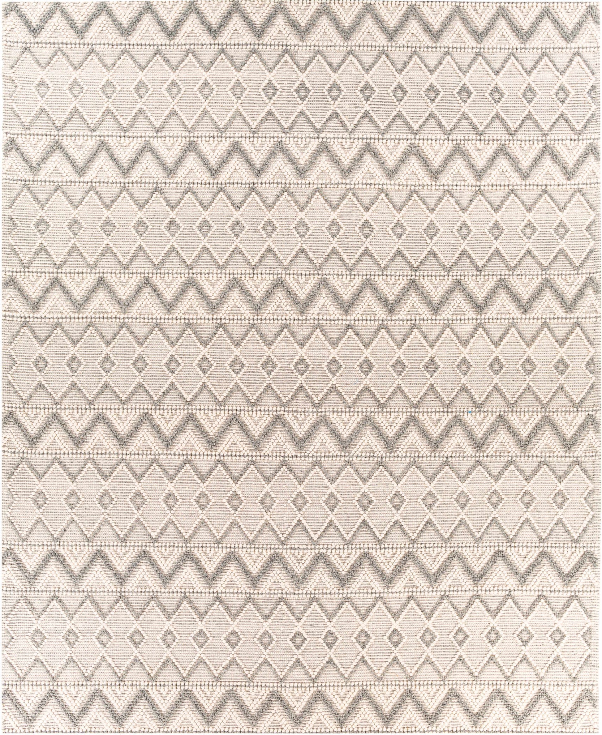 Whittington Gray&Cream Wool Rug - Clearance