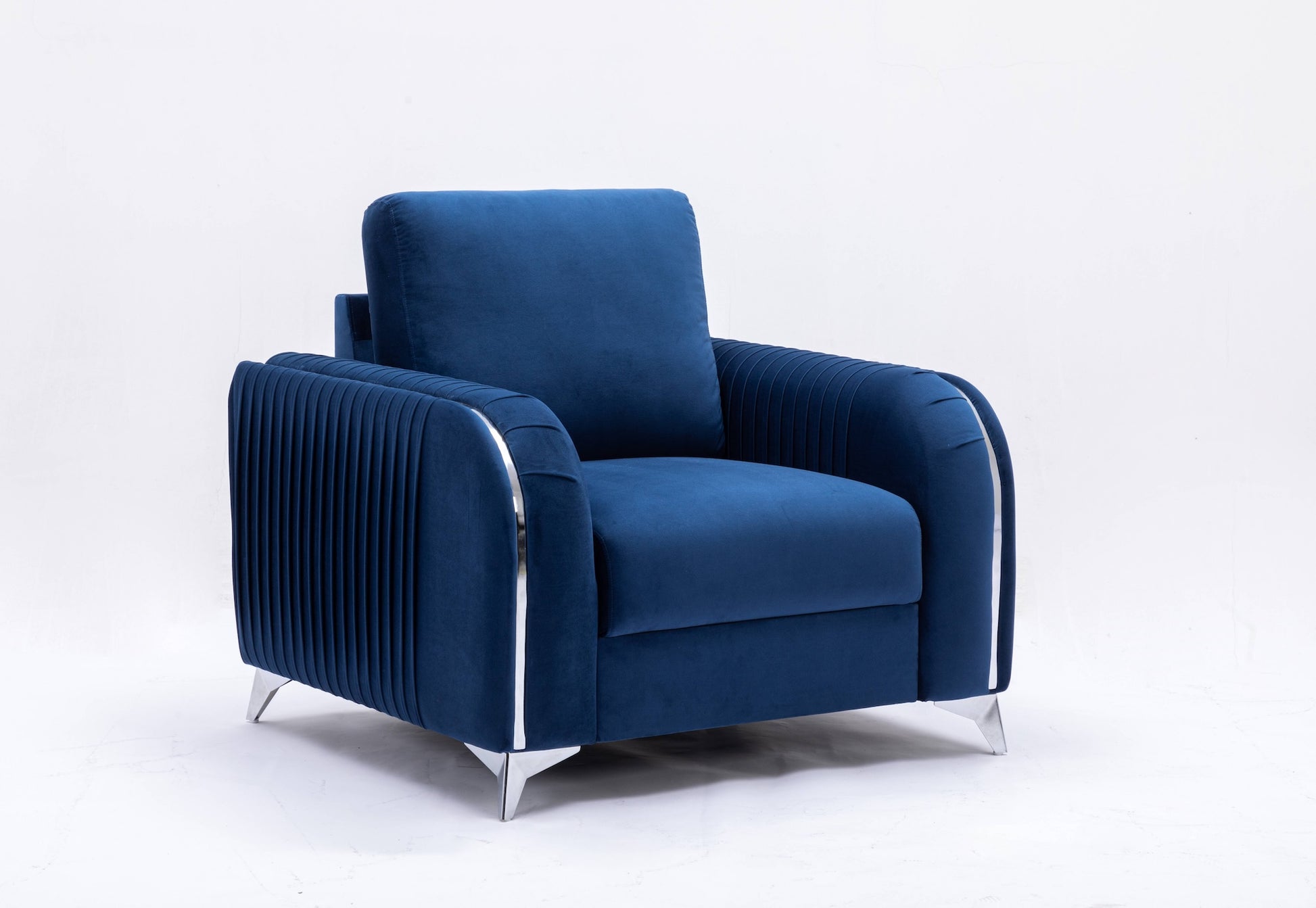 Wenona Blue Velvet Living Room Collection