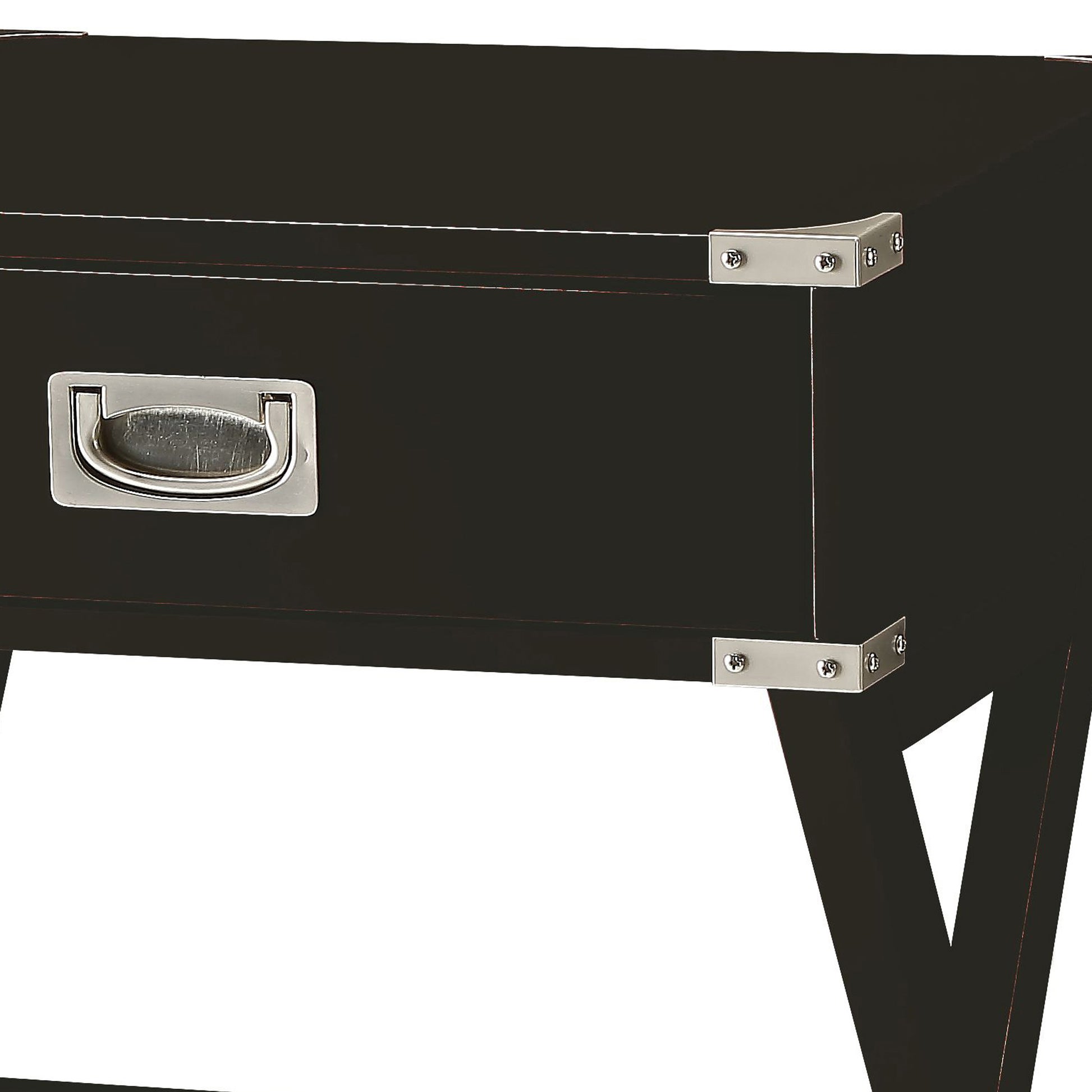 Black 1-drawer End Table