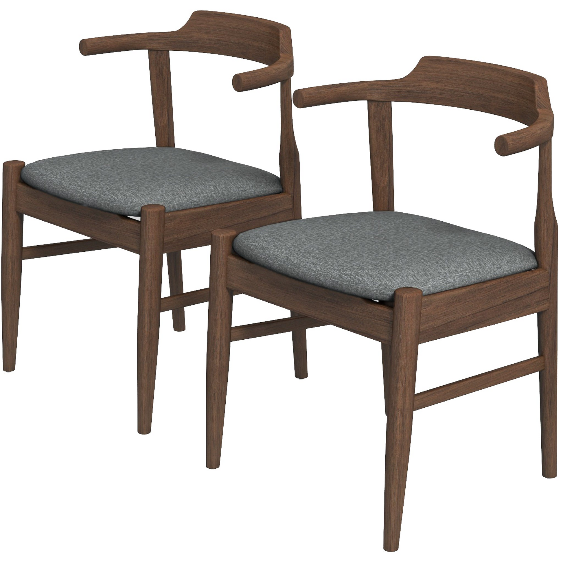 Daisy Gray Fabric Dining Chair Set Of 2