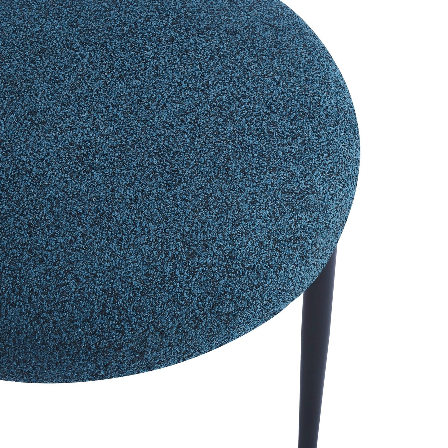 Zephira Modern Upholstered Side Chairs with Black Legs Set of 2 Blue