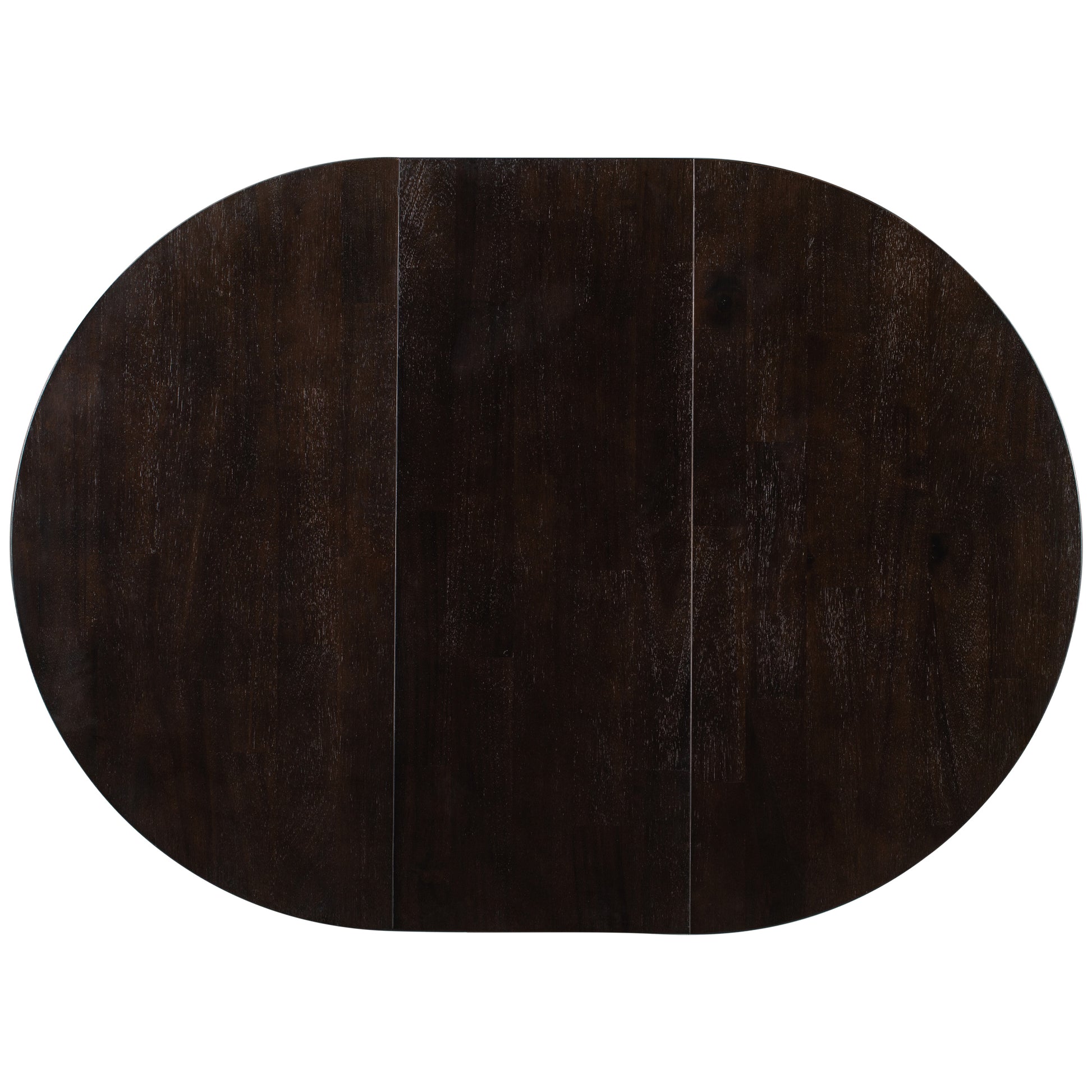 Blyssa Farmhouse Round Extendable Dining Table with 16" Leaf Wood Kitchen Table Espresso