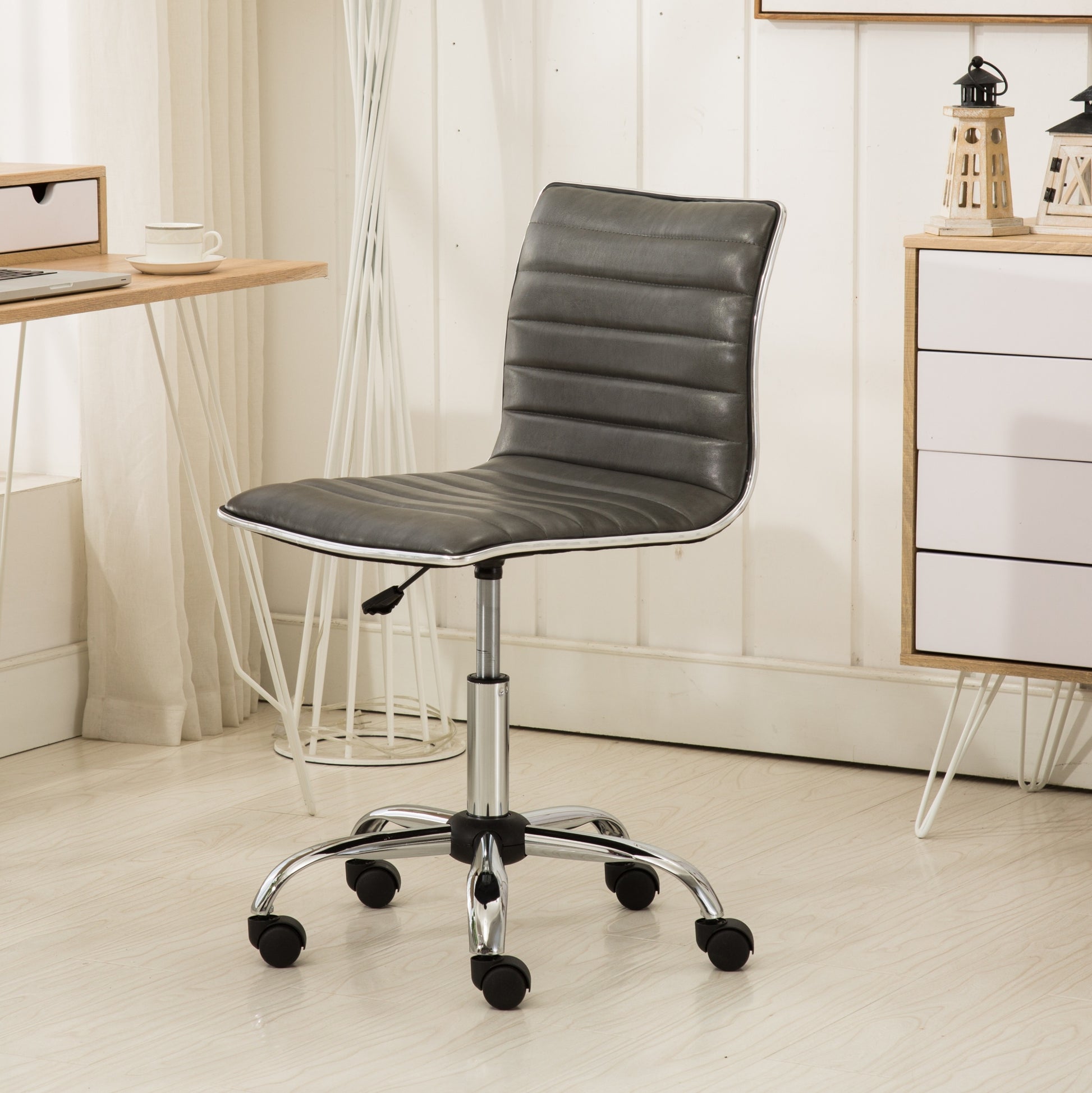 Fremo Chromel Adjustable Air Lift Office Chair, Grey