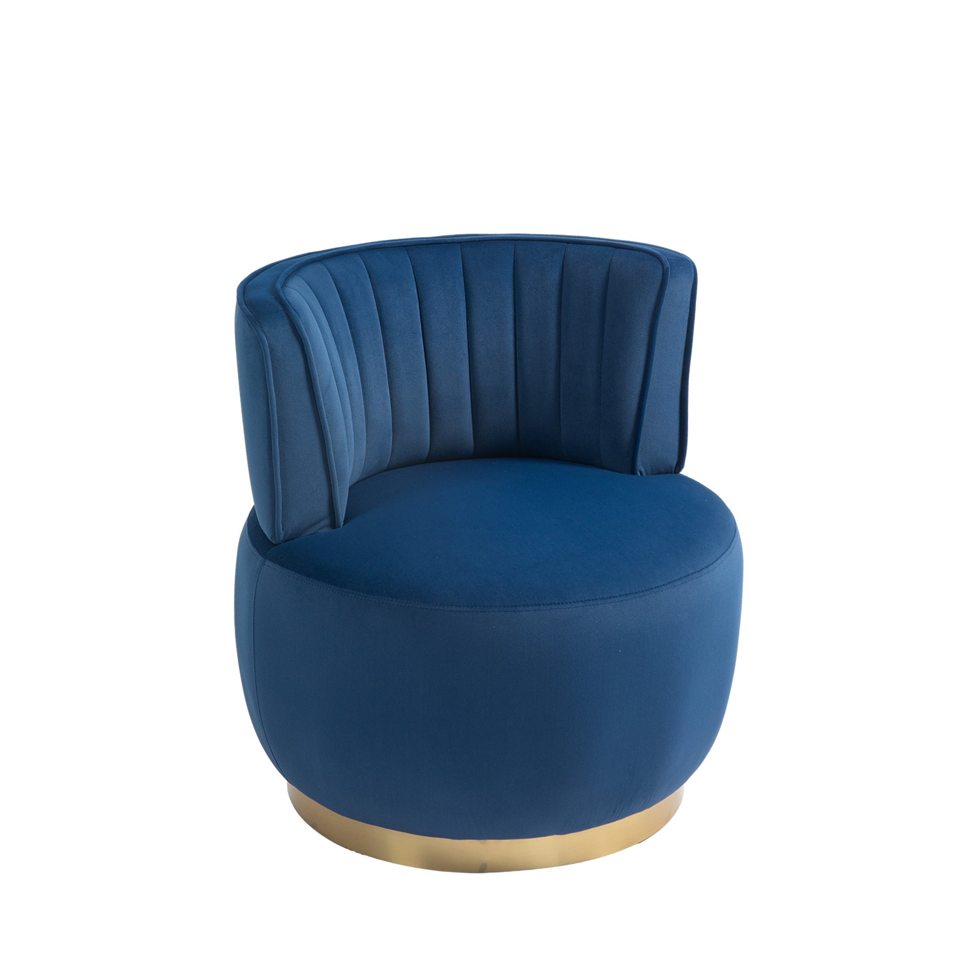 Coolmore Chic & Comfy 360° Navy Swivel Accent Chairs for Living Rooms & Offices