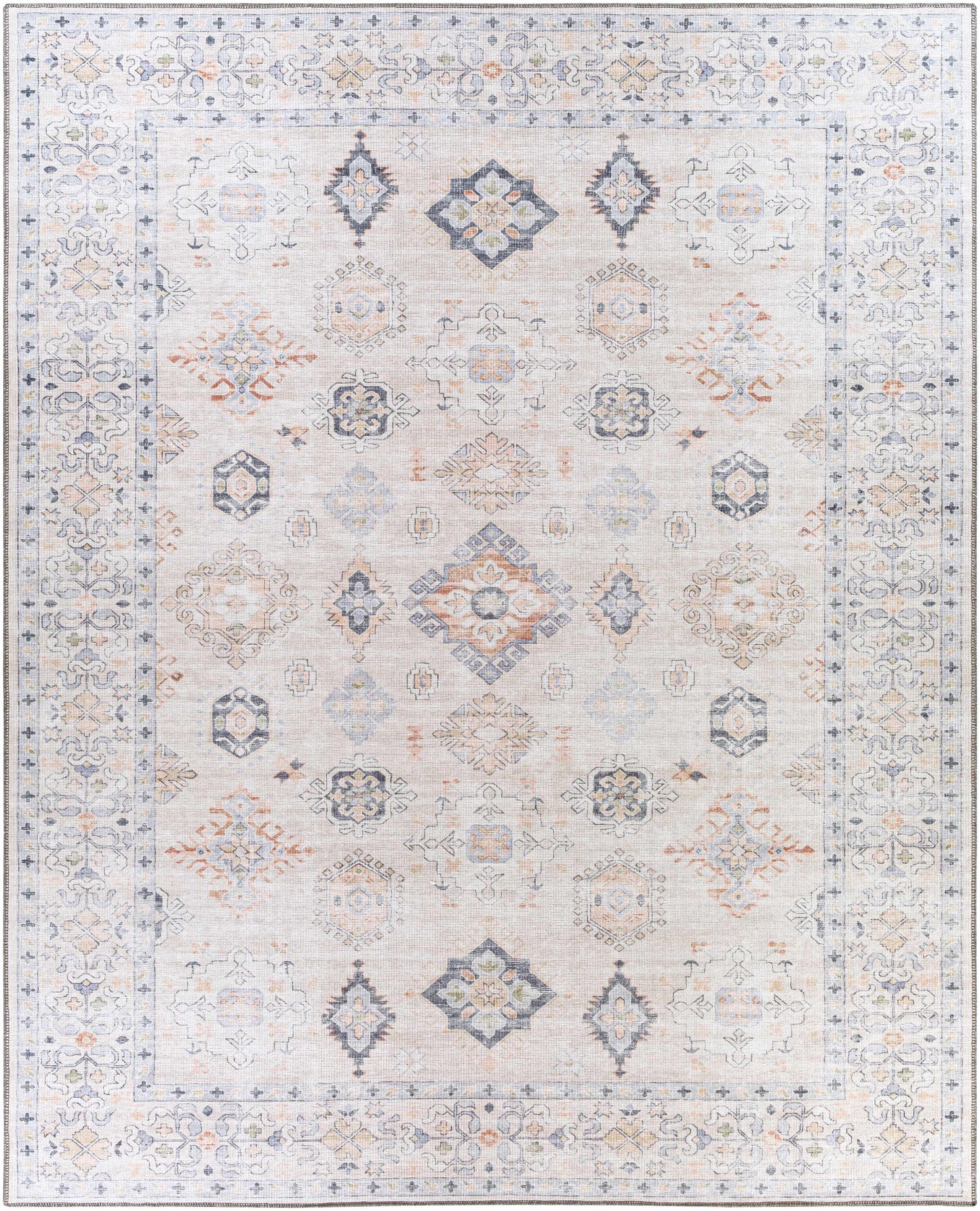 Beige Beckett Vintage Washable Area Rug - Clearance