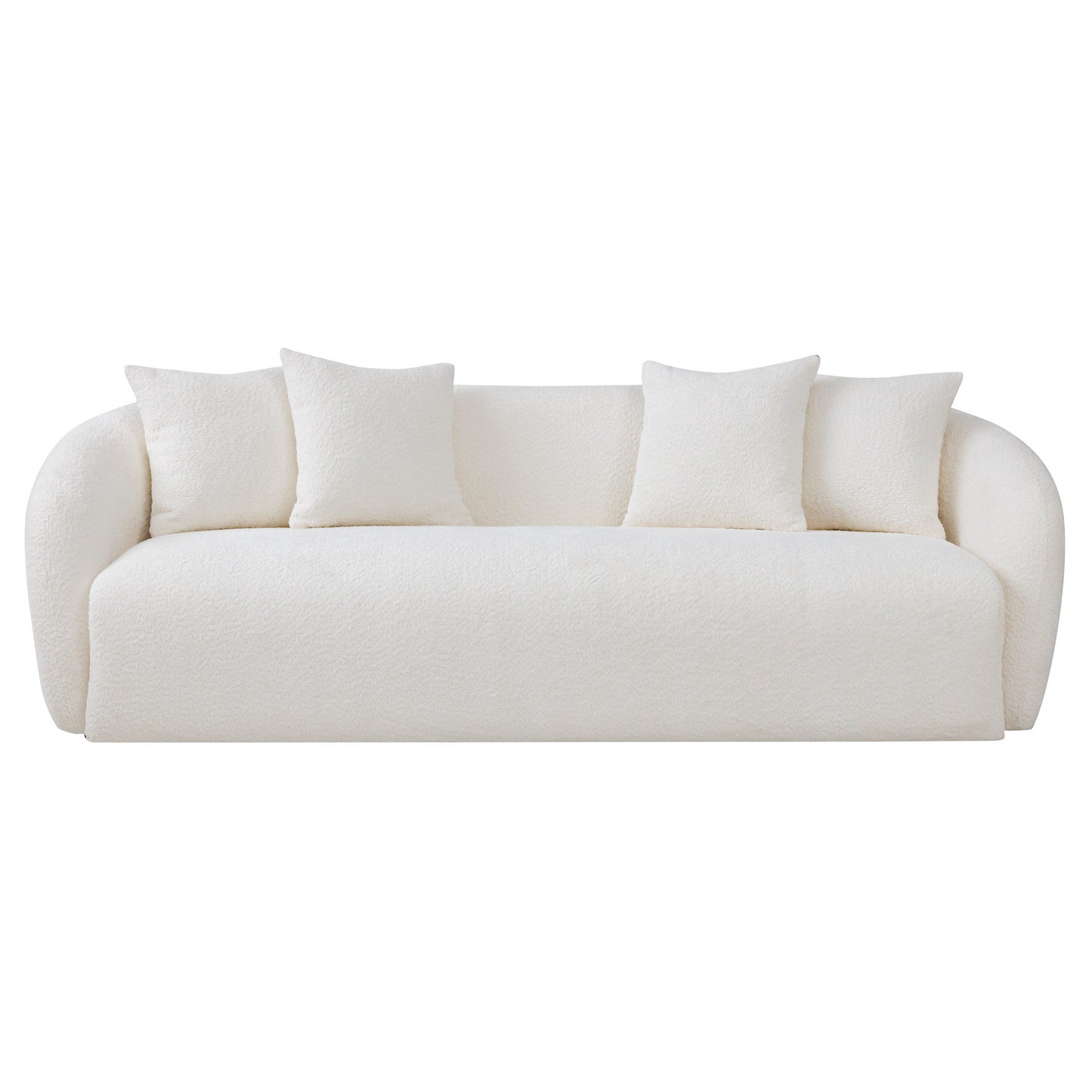 Linden Modern Ivory Boucle Upholstered Sofa