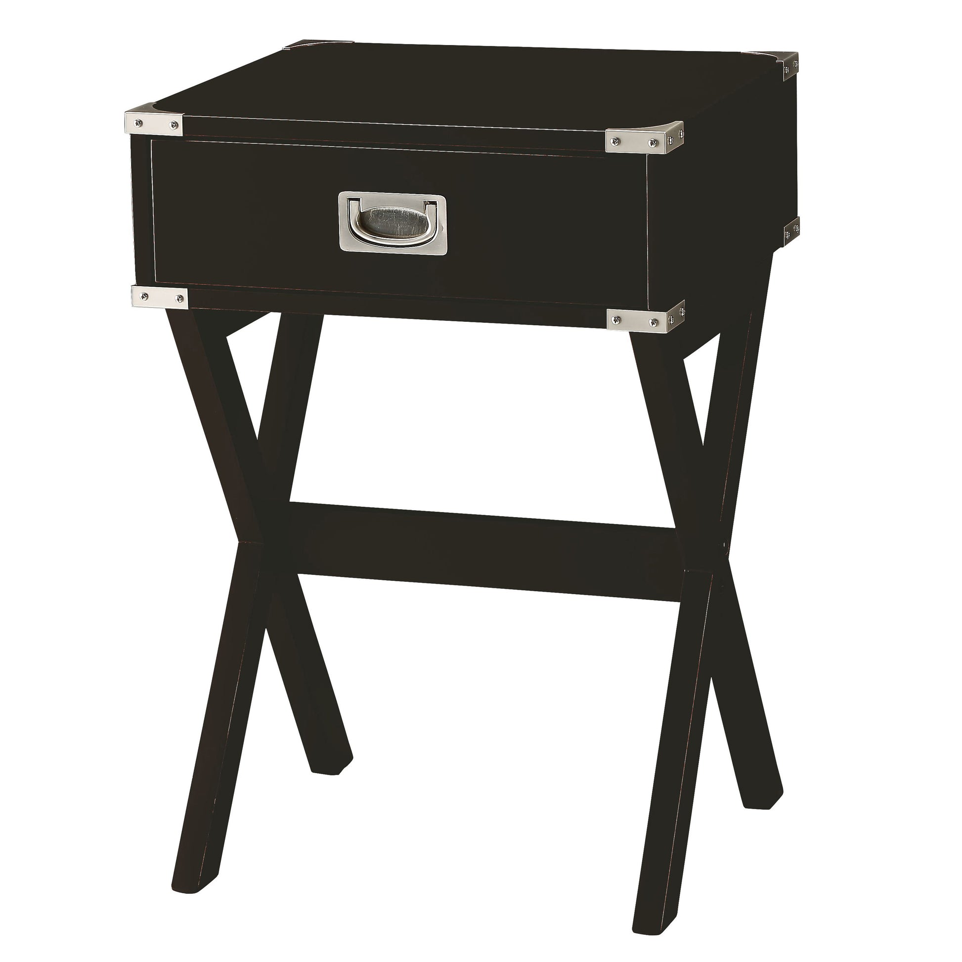 Black 1-drawer End Table