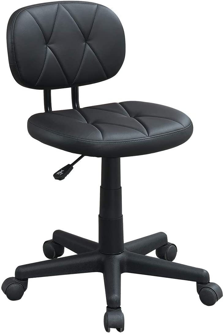 Modern PU Leather Office Chair, Black