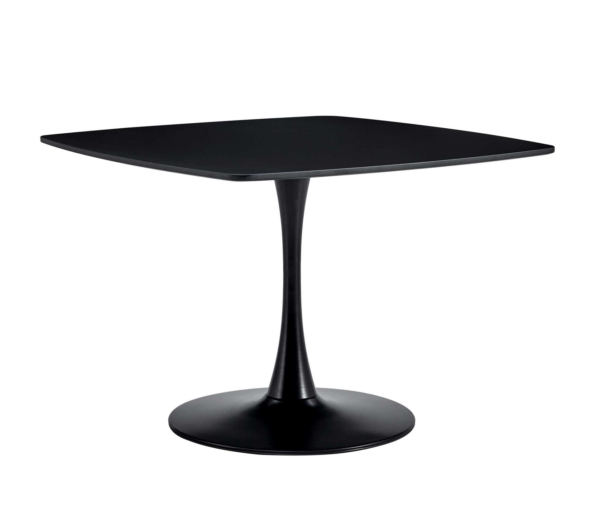 Lark Mid-Century Modern 42.1" Black Pedestal Dining Table