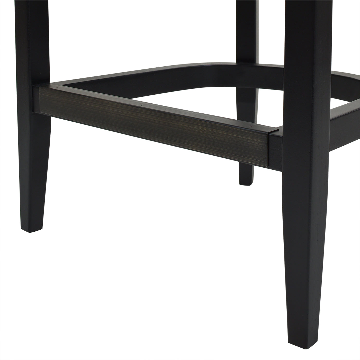 Faustine Mid-Century Modern 26' Cane Back Counter Stool, Jet Black Woven