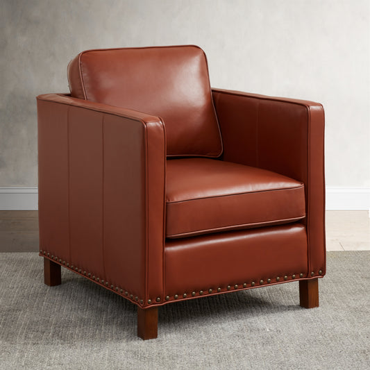 Elizabeth Top Grain Leather Arm Chair