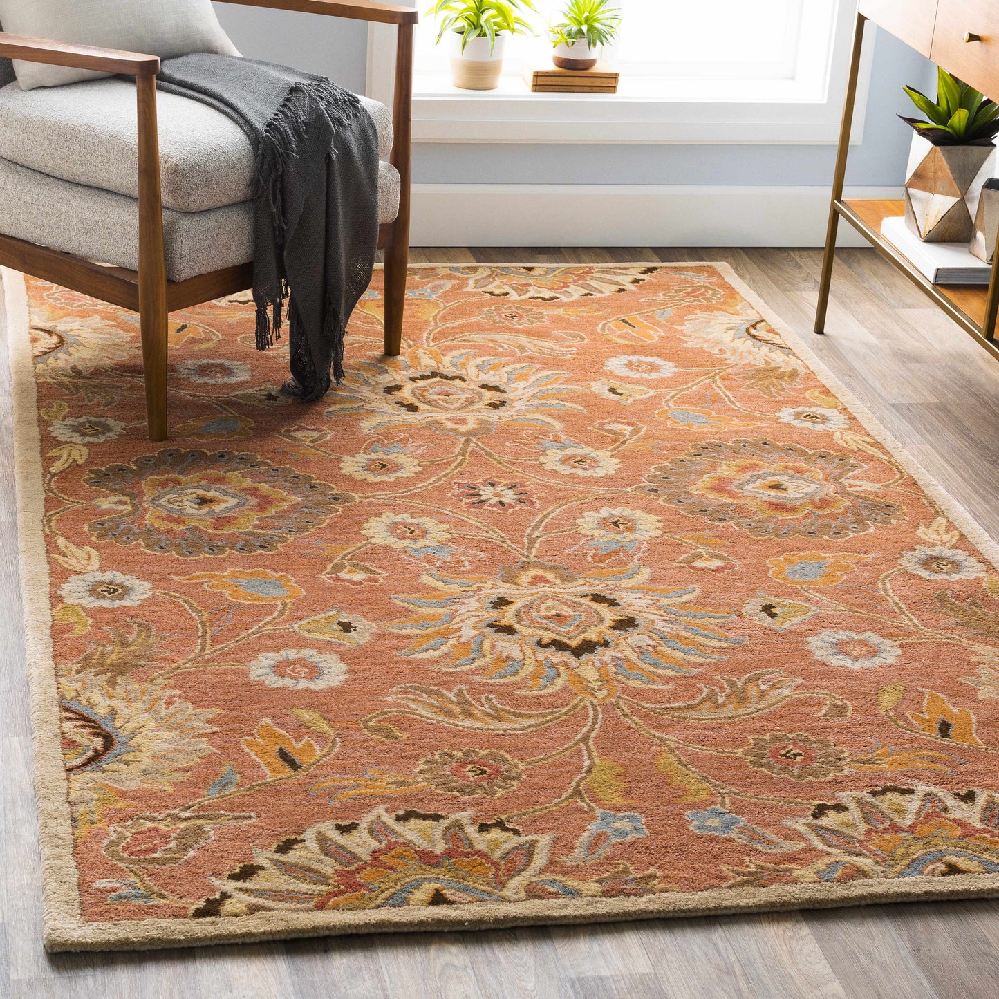 Conesus Burnt Orange 1112 Wool Area Rug