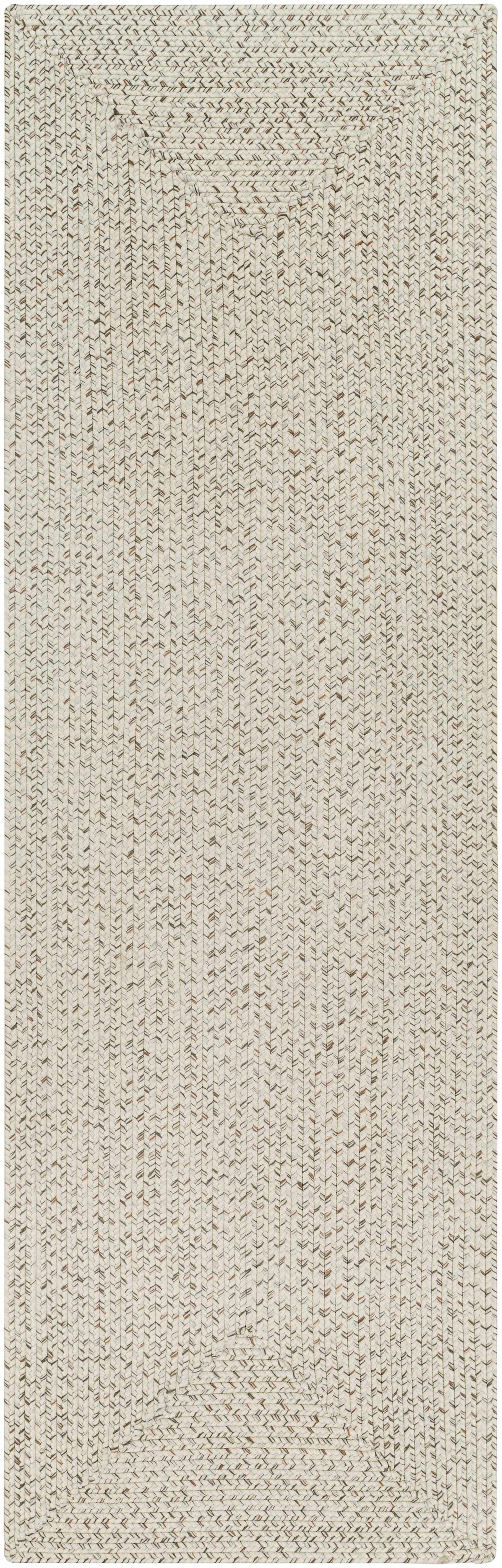 Beige Braided Faux Jute Rug