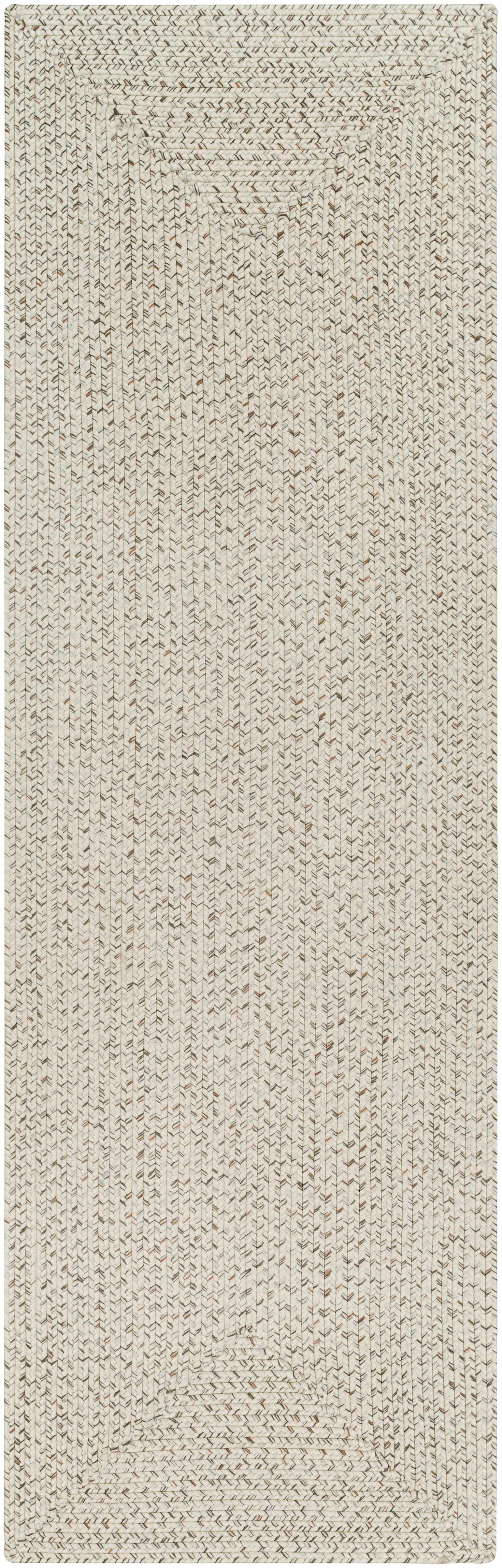 Beige Braided Faux Jute Rug