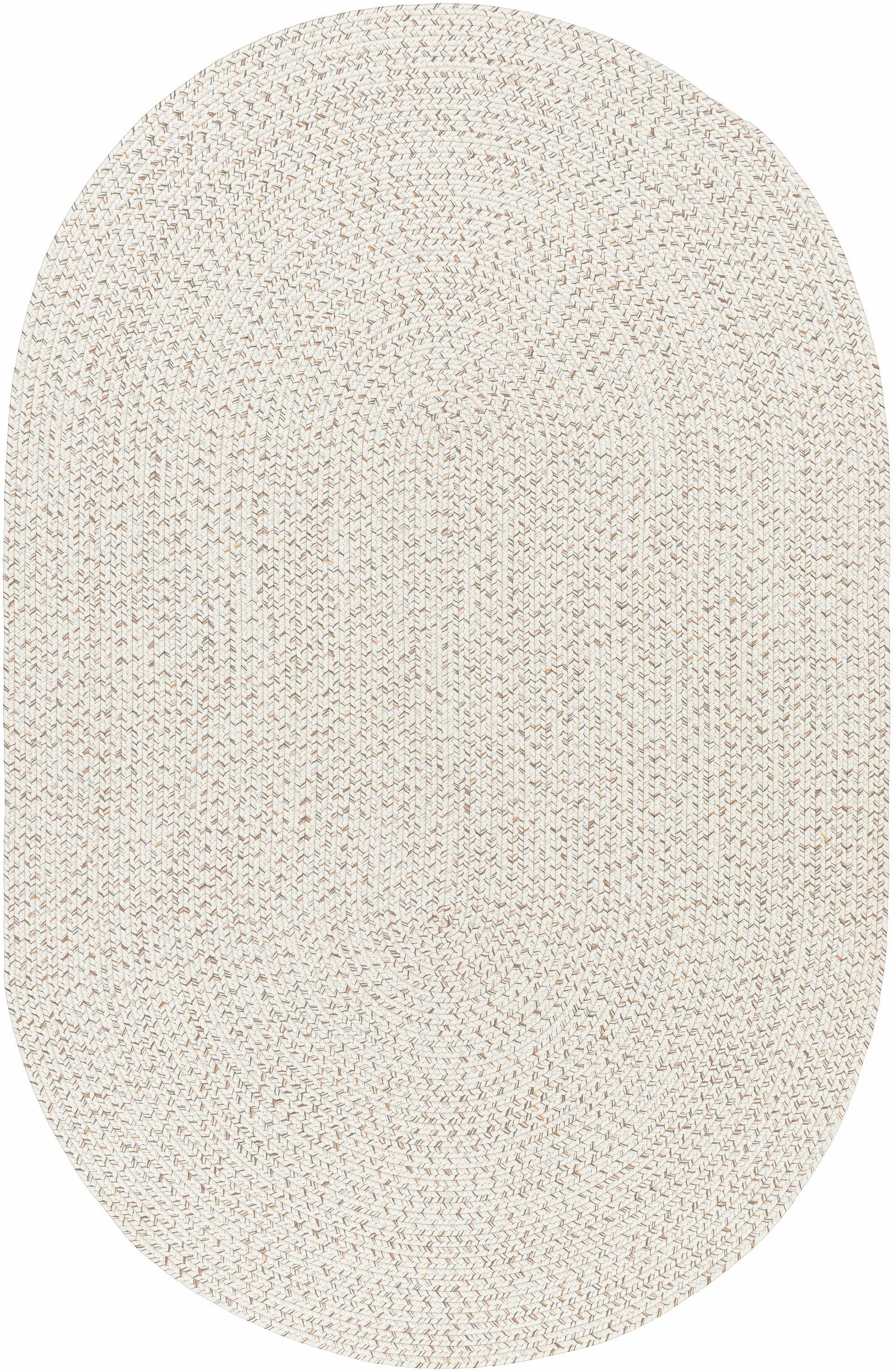 Beige Braided Faux Jute Rug