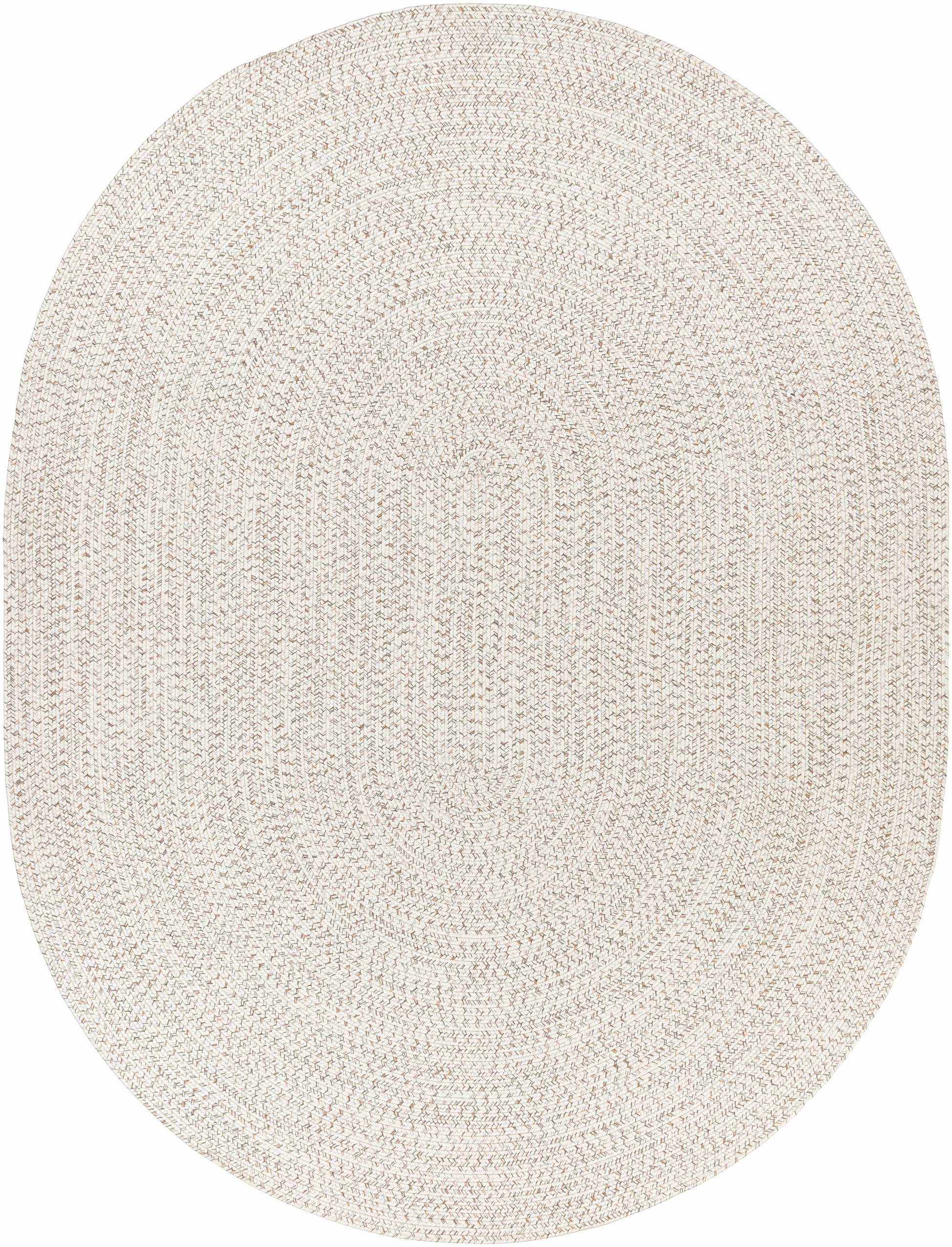 Beige Braided Faux Jute Rug