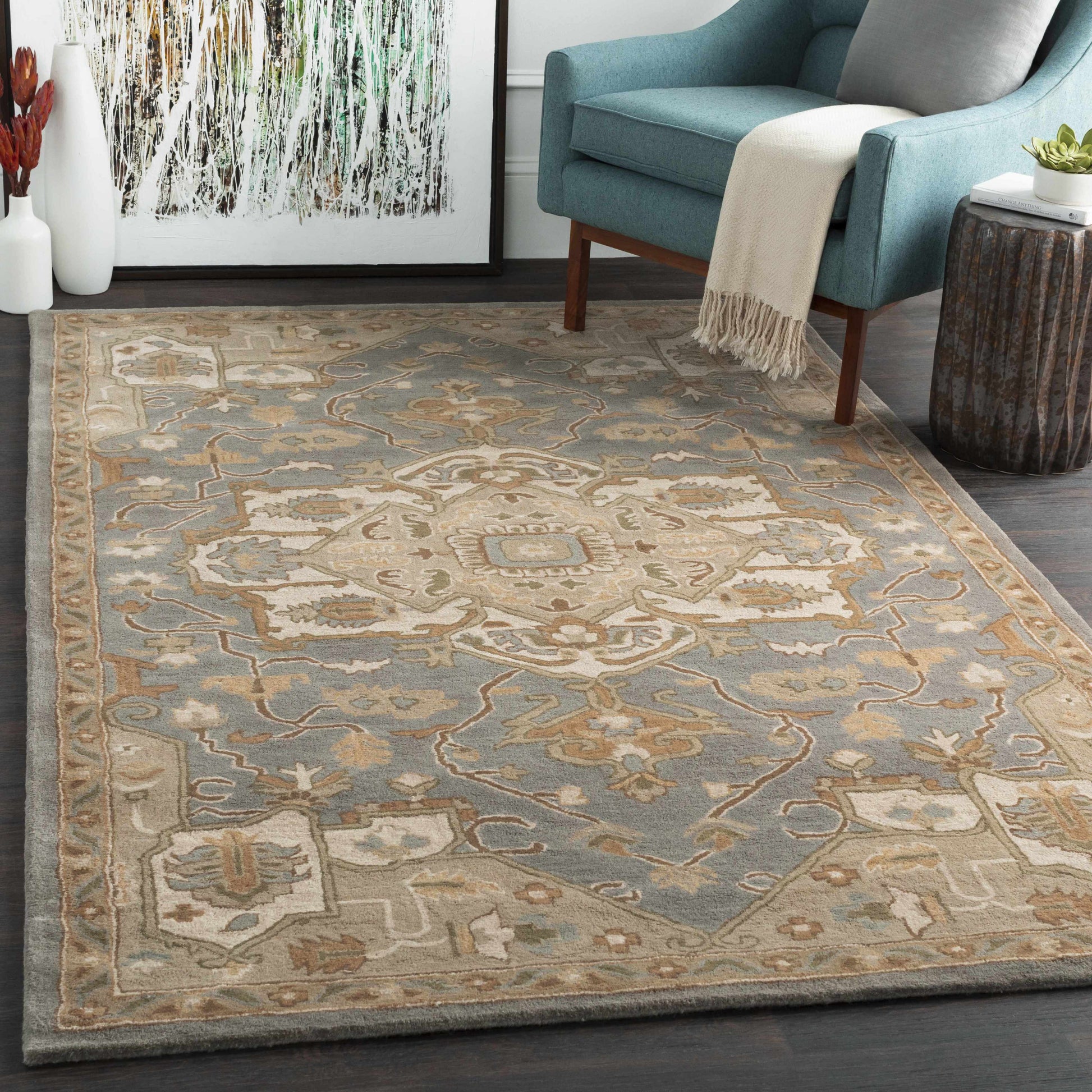 Broomfield Gray 1144 Wool Area Rug