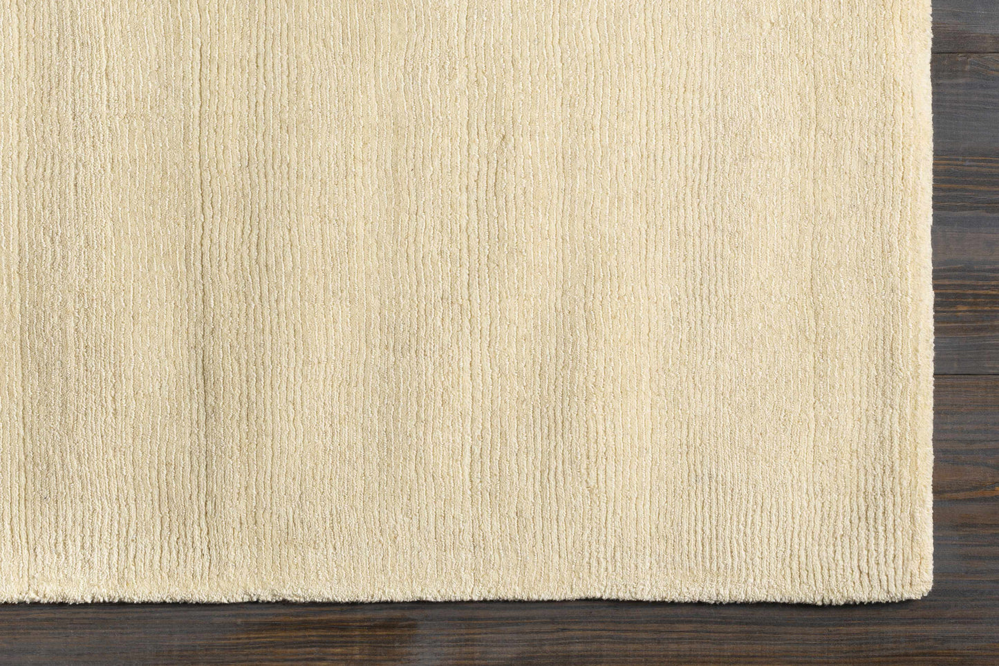 Brockton Solid Wool Light Beige Area Rug