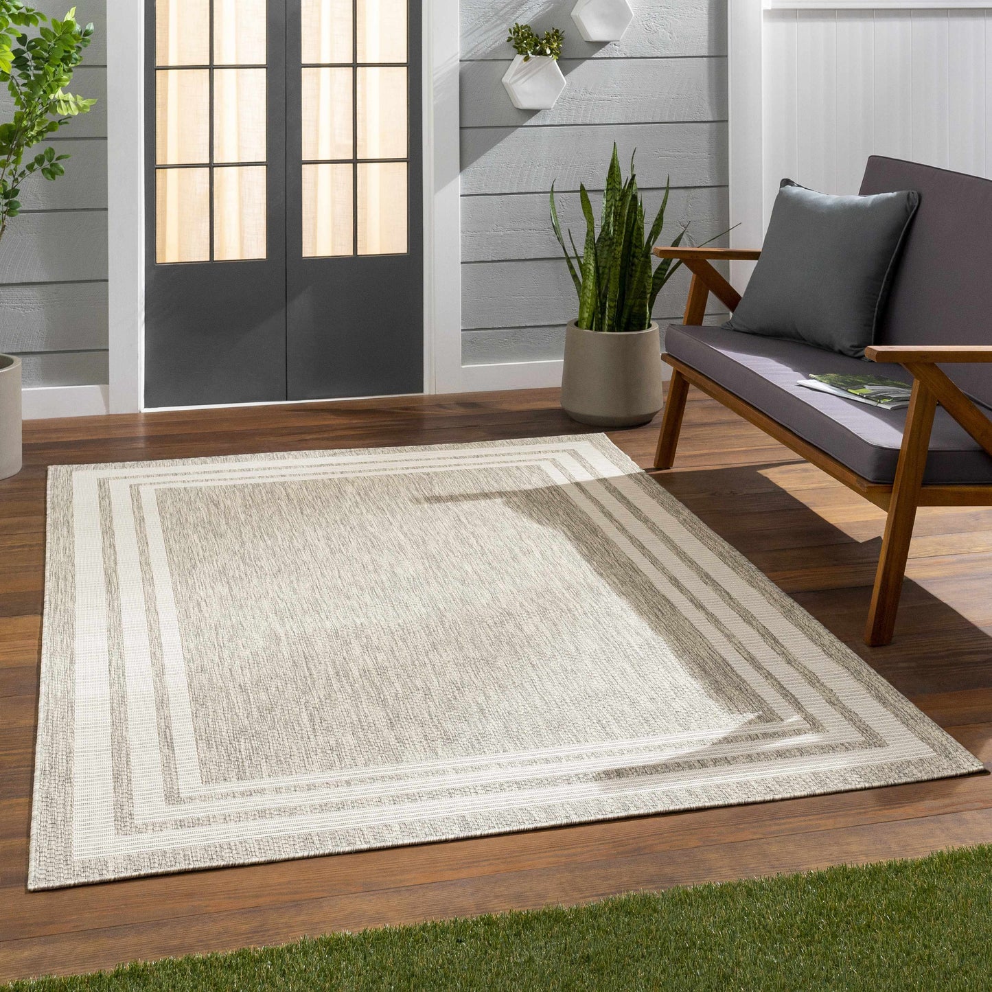 Burradoo Bordered Beige Rug