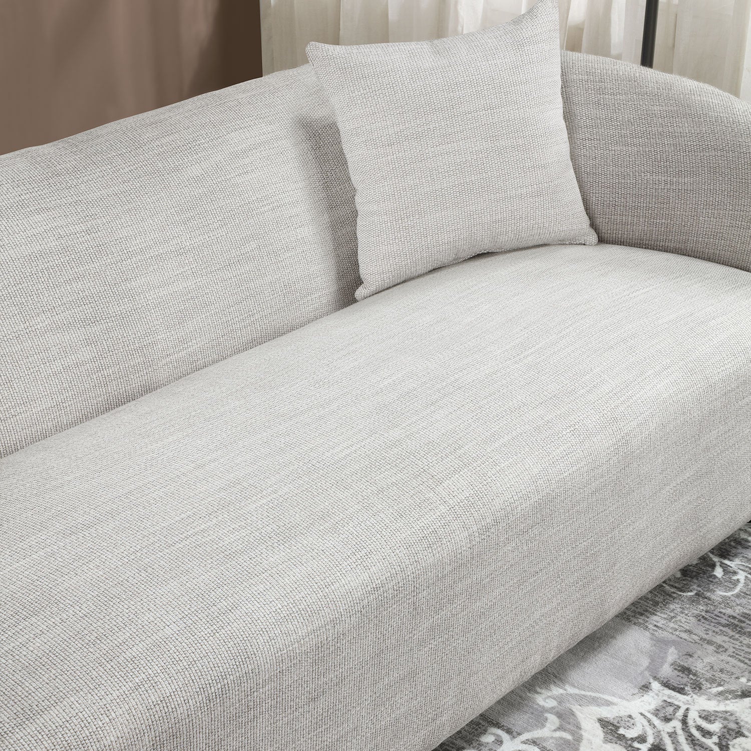 Zenobia Modern Boucle Upholstered Sofa, Gray