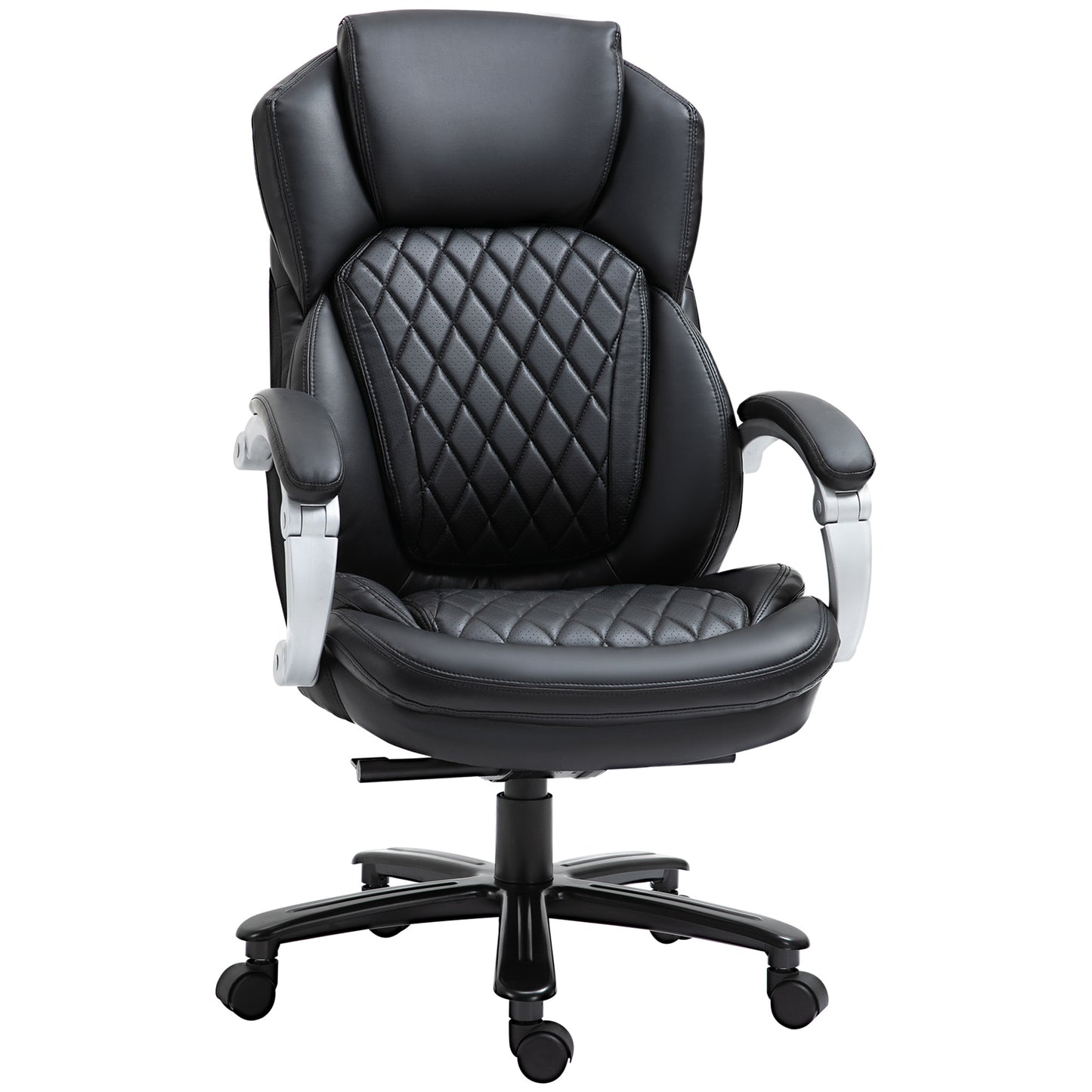 Odessa Big & Tall PU Leather Executive Office Chair, Black