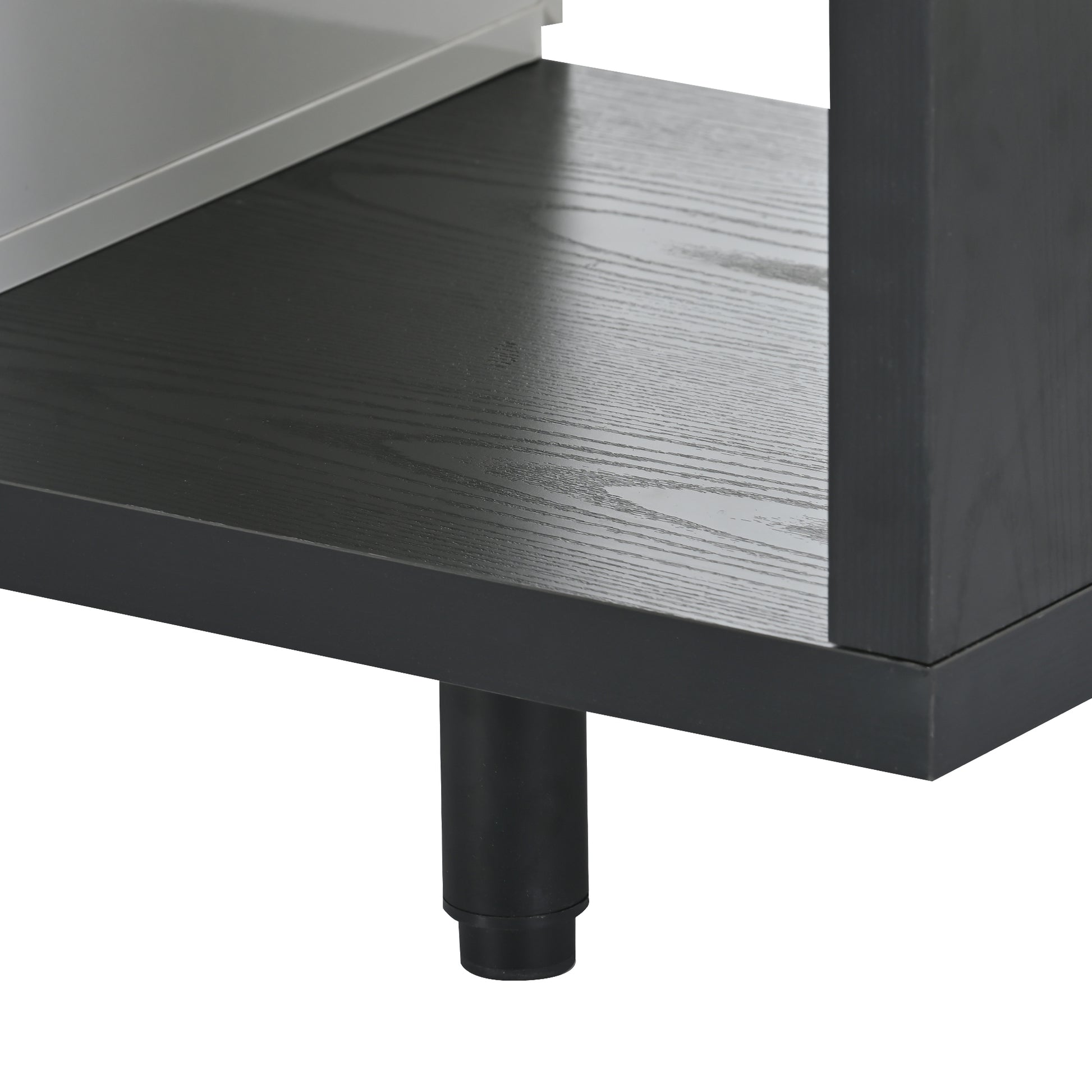 Grover 70' Modern High Gloss TV Stand, White & Black