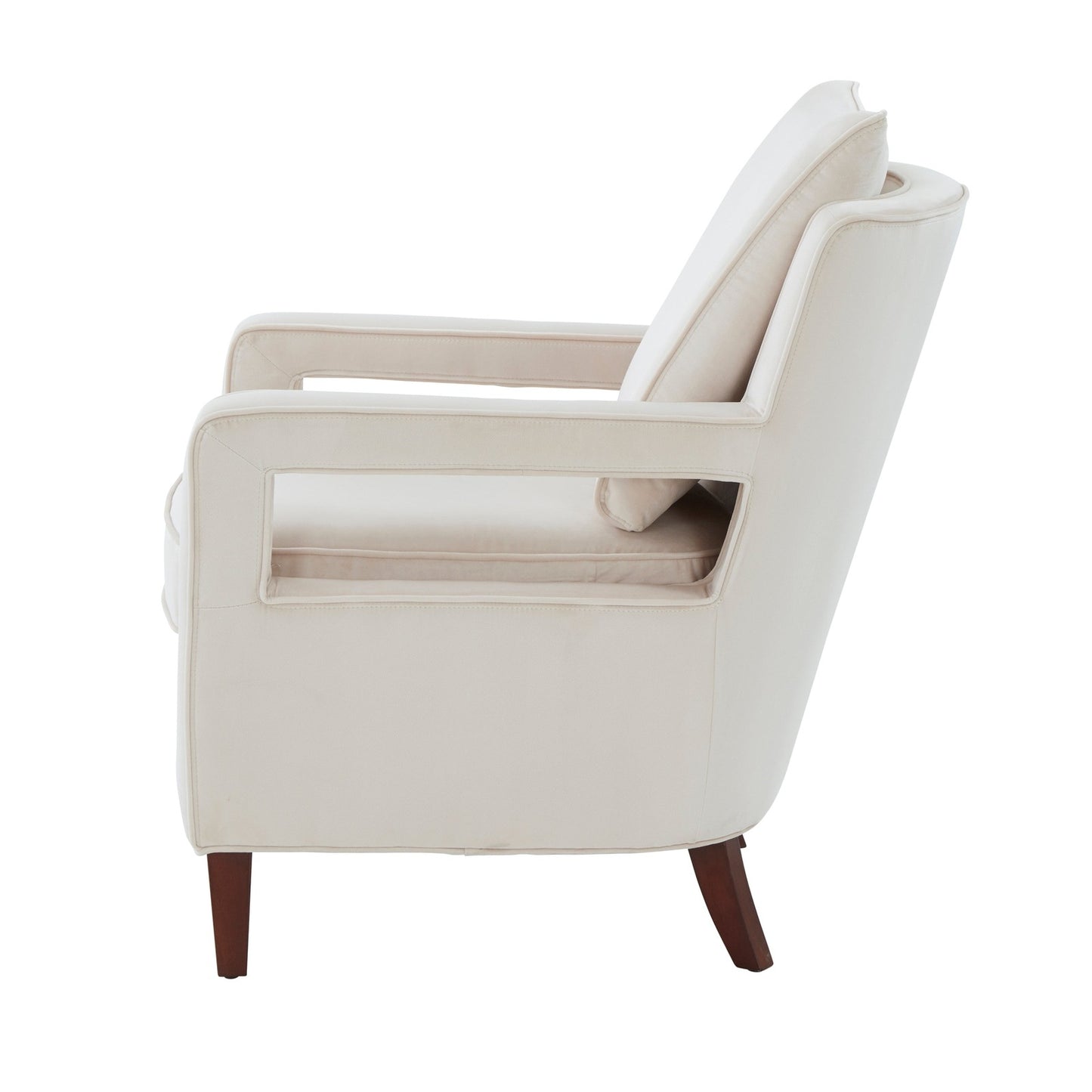 Alina Sea Oat Velvet Accent Arm Chair