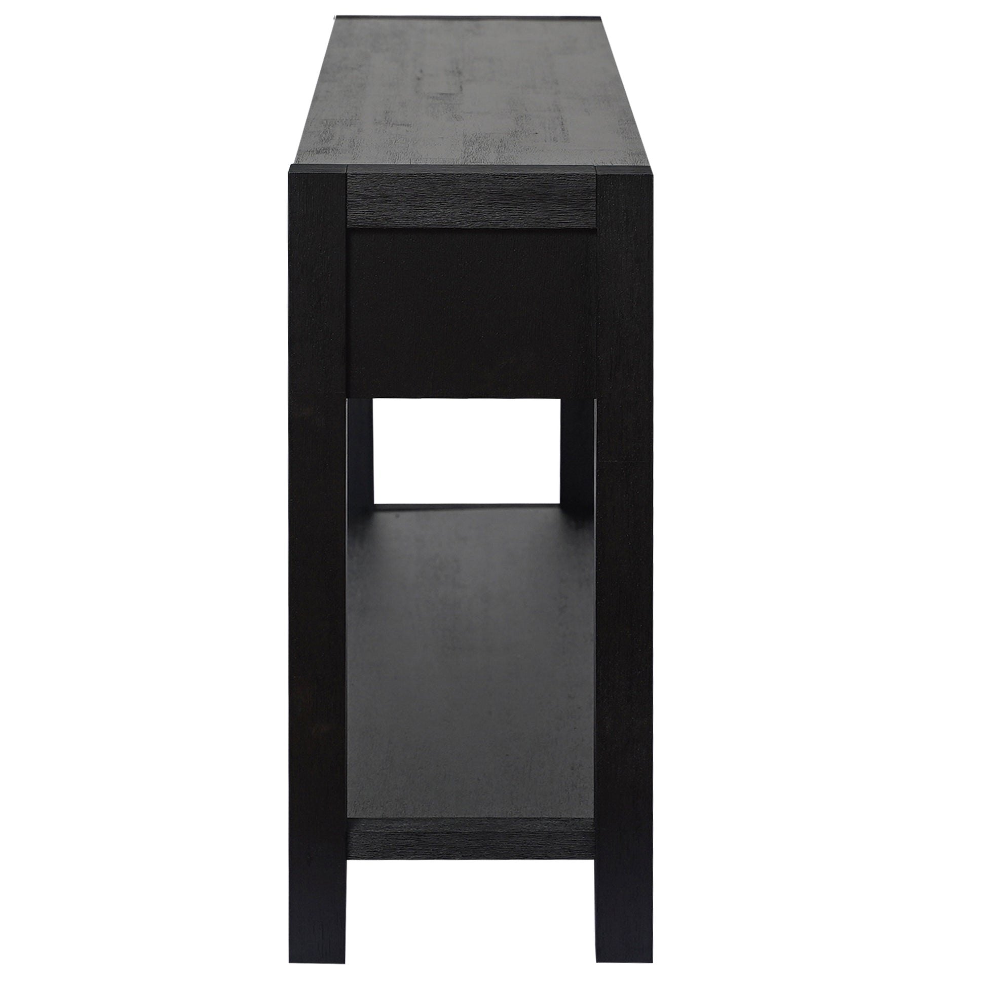 Rowan Transitional 2-Drawer Console Table, Black