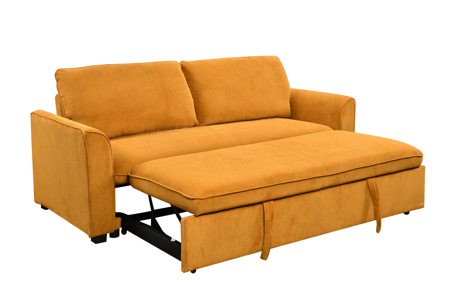 Saffron Modern 78" 3 in 1 Convertible Sofa Sleeper, Yellow