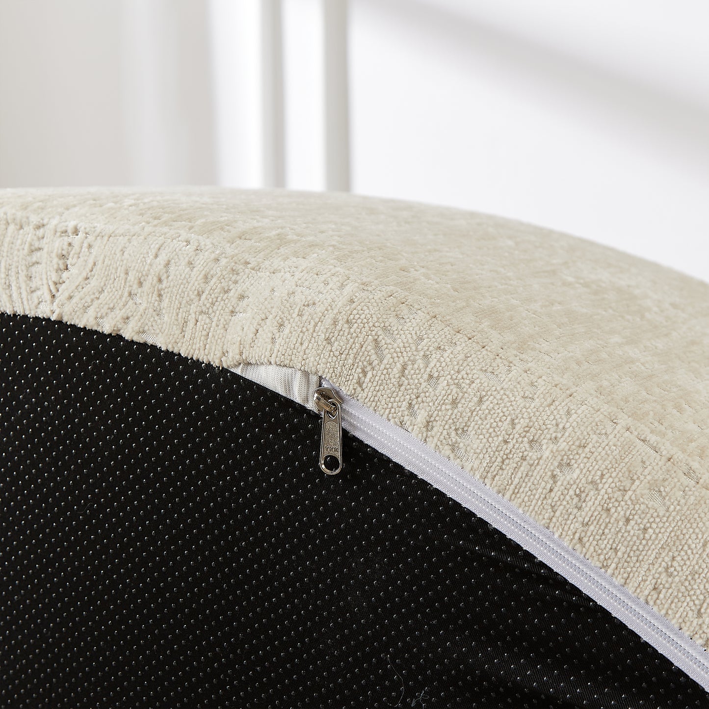 Fluffy Comfort: 55'' Chenille Beige Sponge Modern Sleeper Chair for Any Space