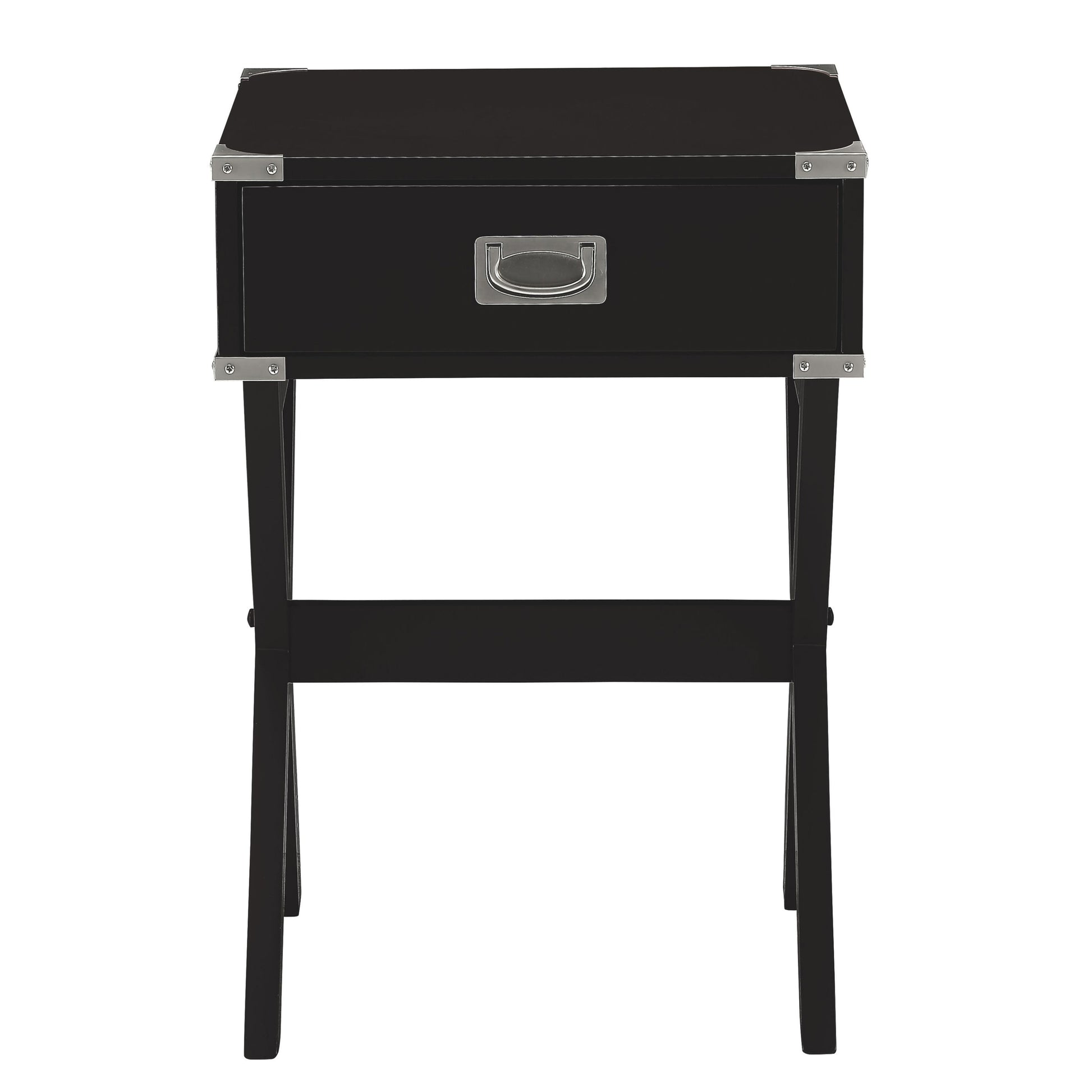 Black 1-drawer End Table