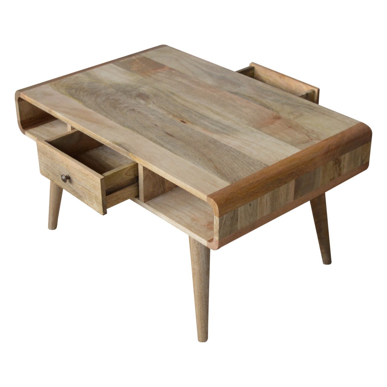 Masterson Curved Oak-ish Coffee Table