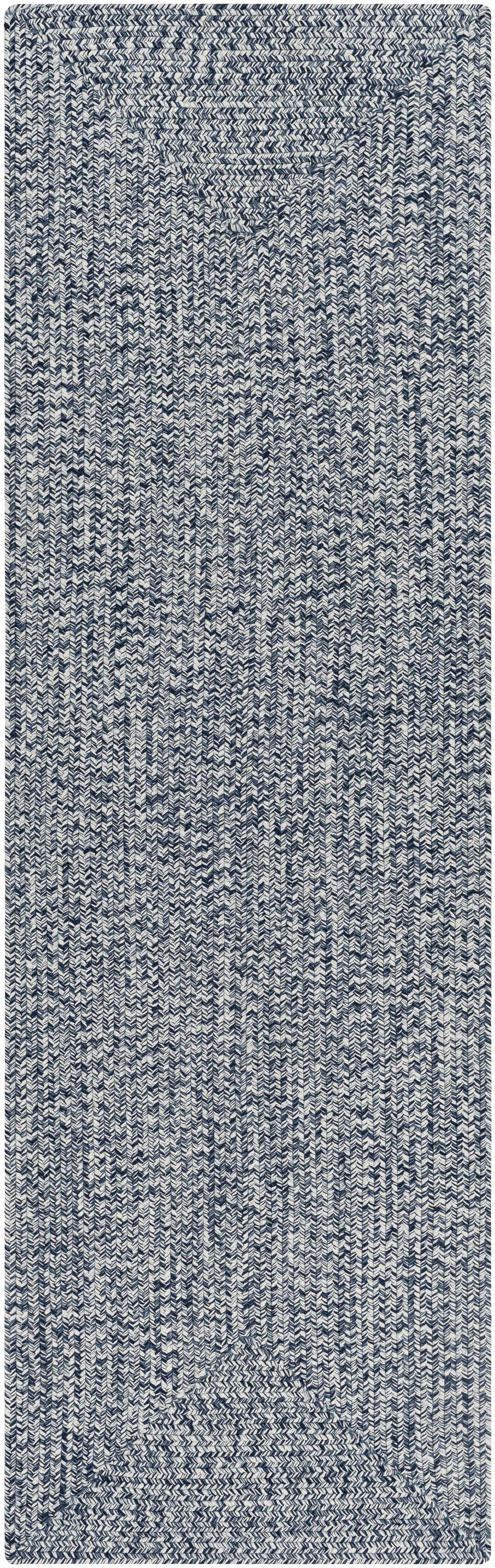 Blue Braided Faux Jute Rug