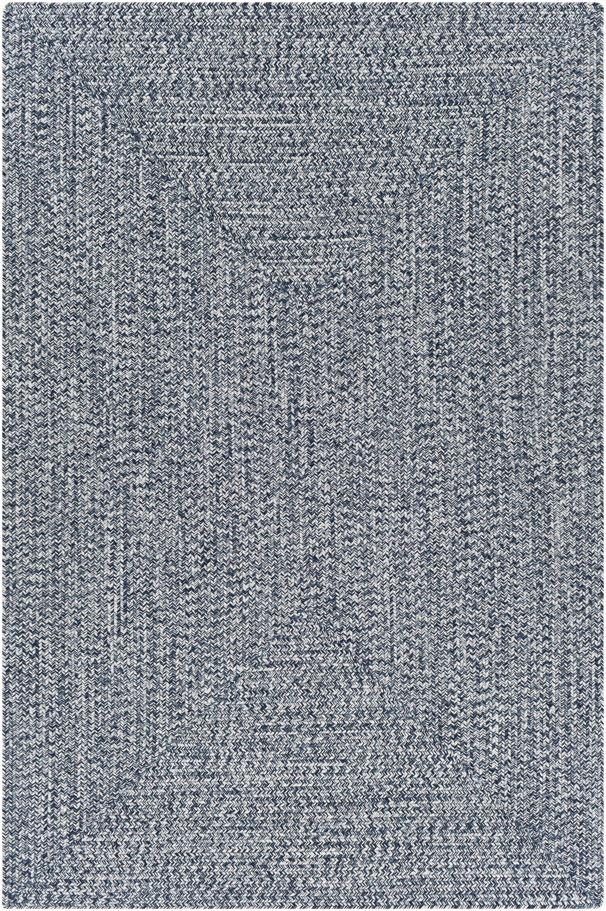 Blue Braided Faux Jute Rug