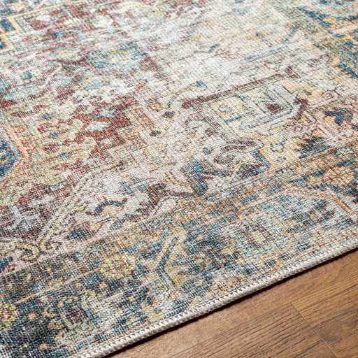 Blue Catigpian Distressed Washable Area Rug - Clearance