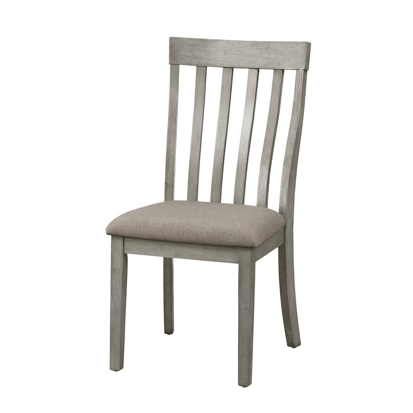 Adeline Vertical Slat Back Solid Wood Side Chairs Set of 2 Gray