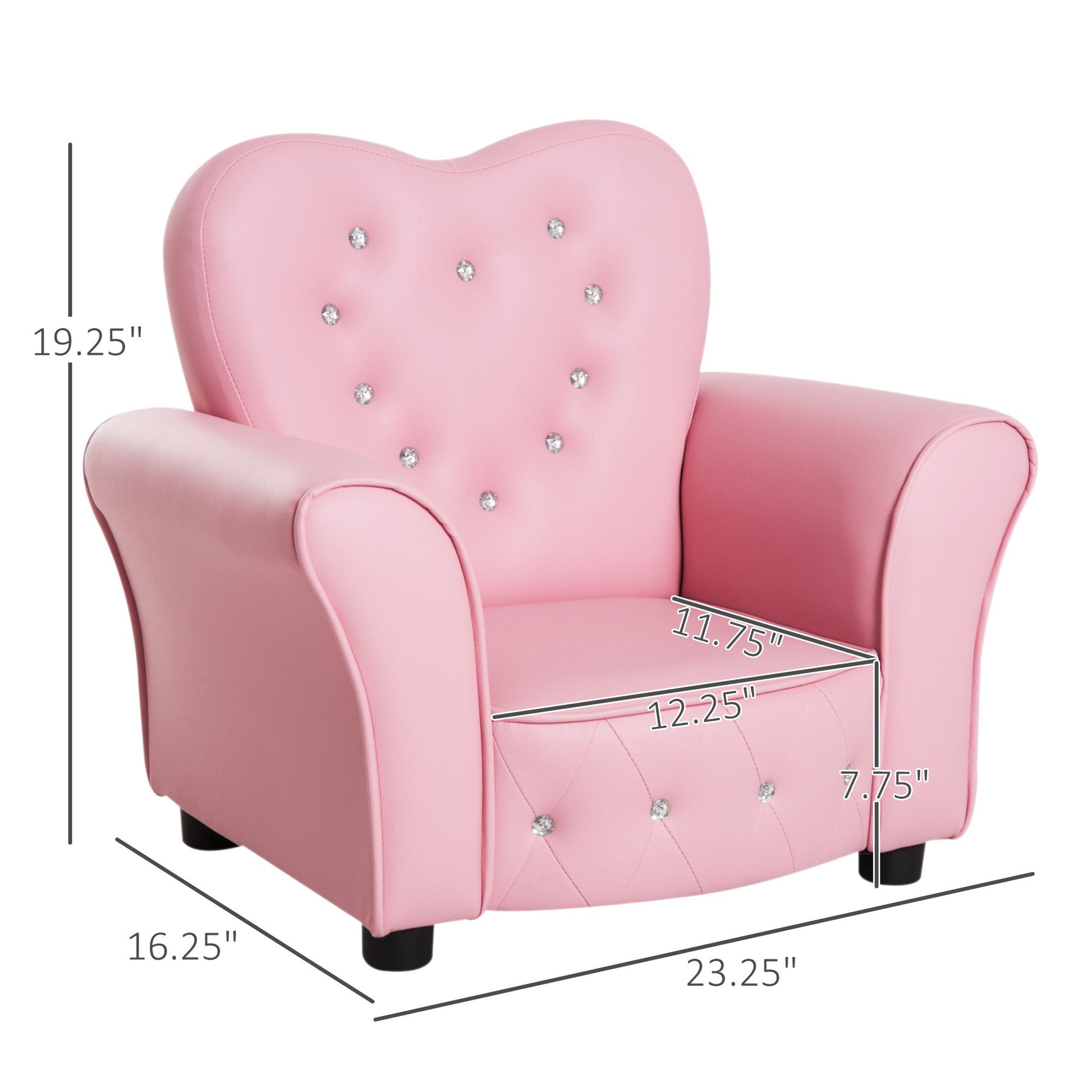 Kids Princess Chair in Pink