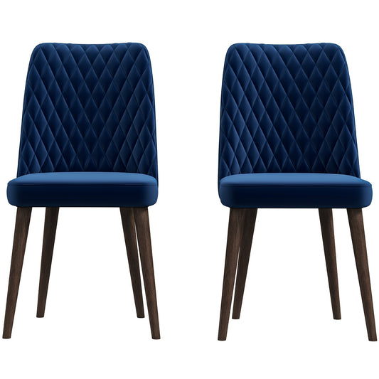 Katie Mid-Century Modern Velvet Dining Chair Set of 2