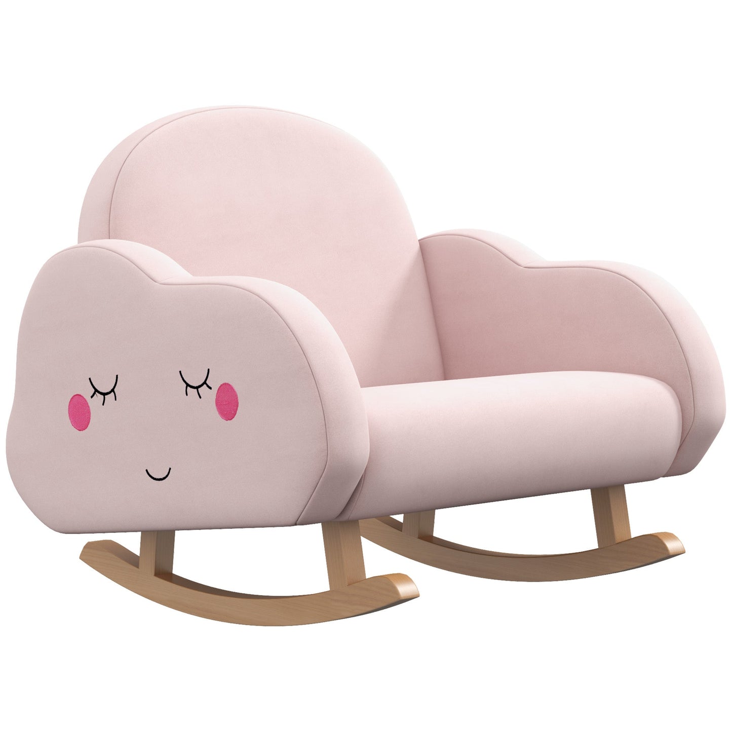 Paula Kids Rocking Chair, Cloud Shaped Children Rocker Armchair