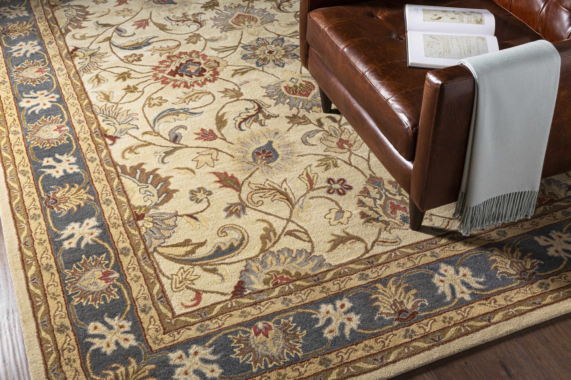 Cherryfield 1125 Yellow&Sage Wool Rug