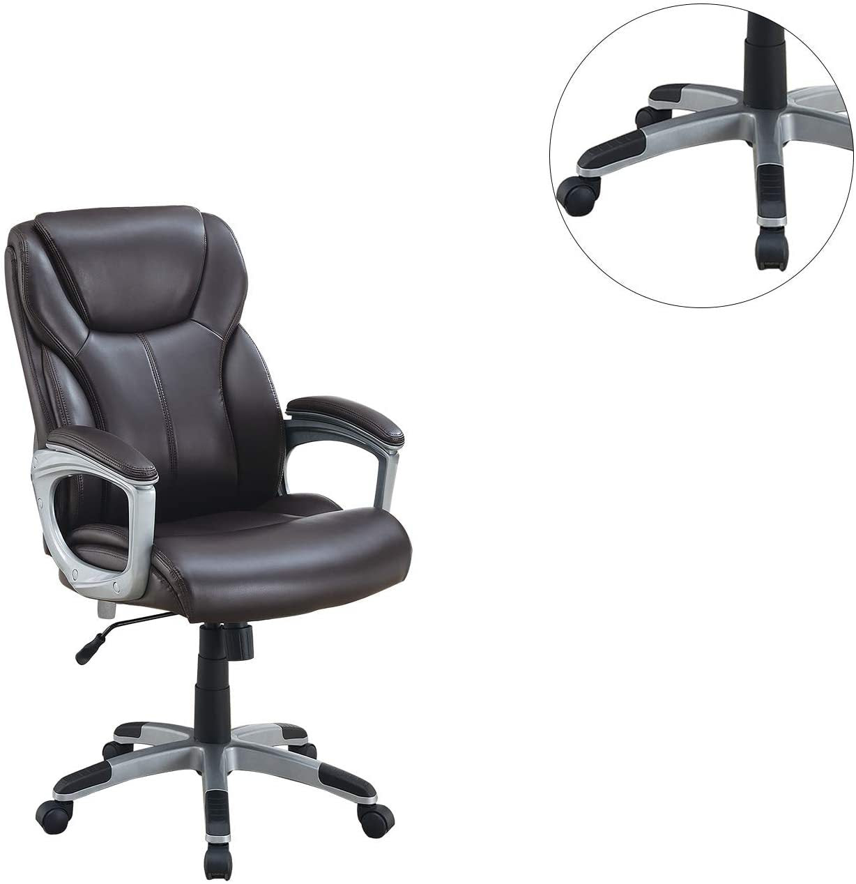 Modern PU Leather Executive Office Chair, Black