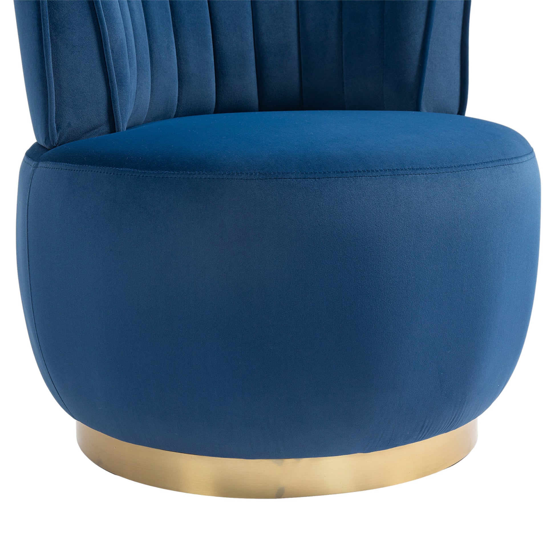 Coolmore Chic & Comfy 360° Navy Swivel Accent Chairs for Living Rooms & Offices