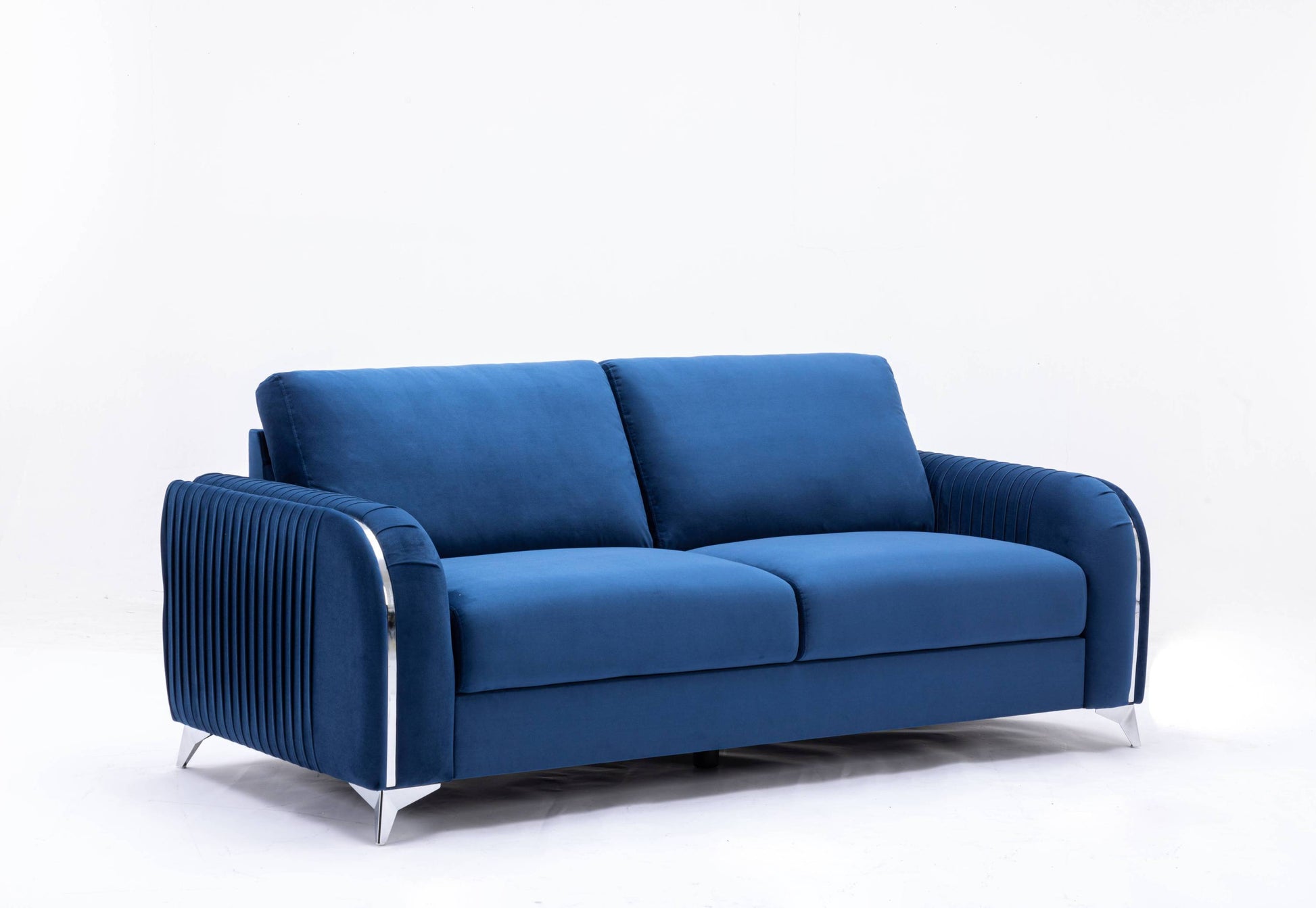 Wenona Blue Velvet Living Room Collection