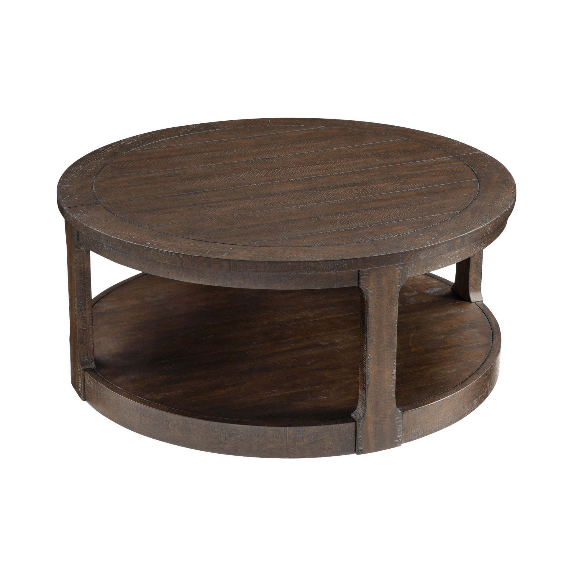 Vanna 40" Solid Wood Coffee Table with Caster Wheels, Brown