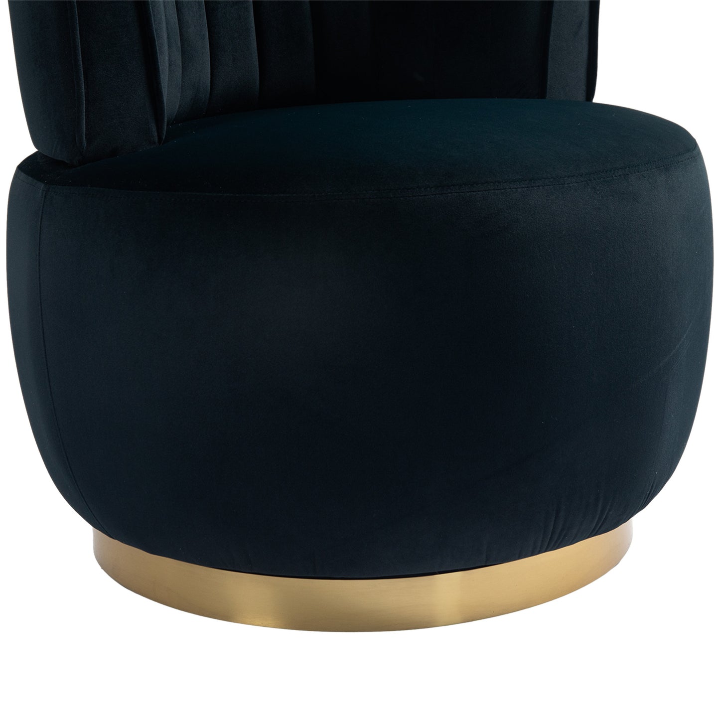 Coolmore Chic & Comfy 360° Black Swivel Accent Chairs for Living Rooms & Offices